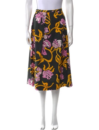 Marni Floral Print Knee-Length Skirt