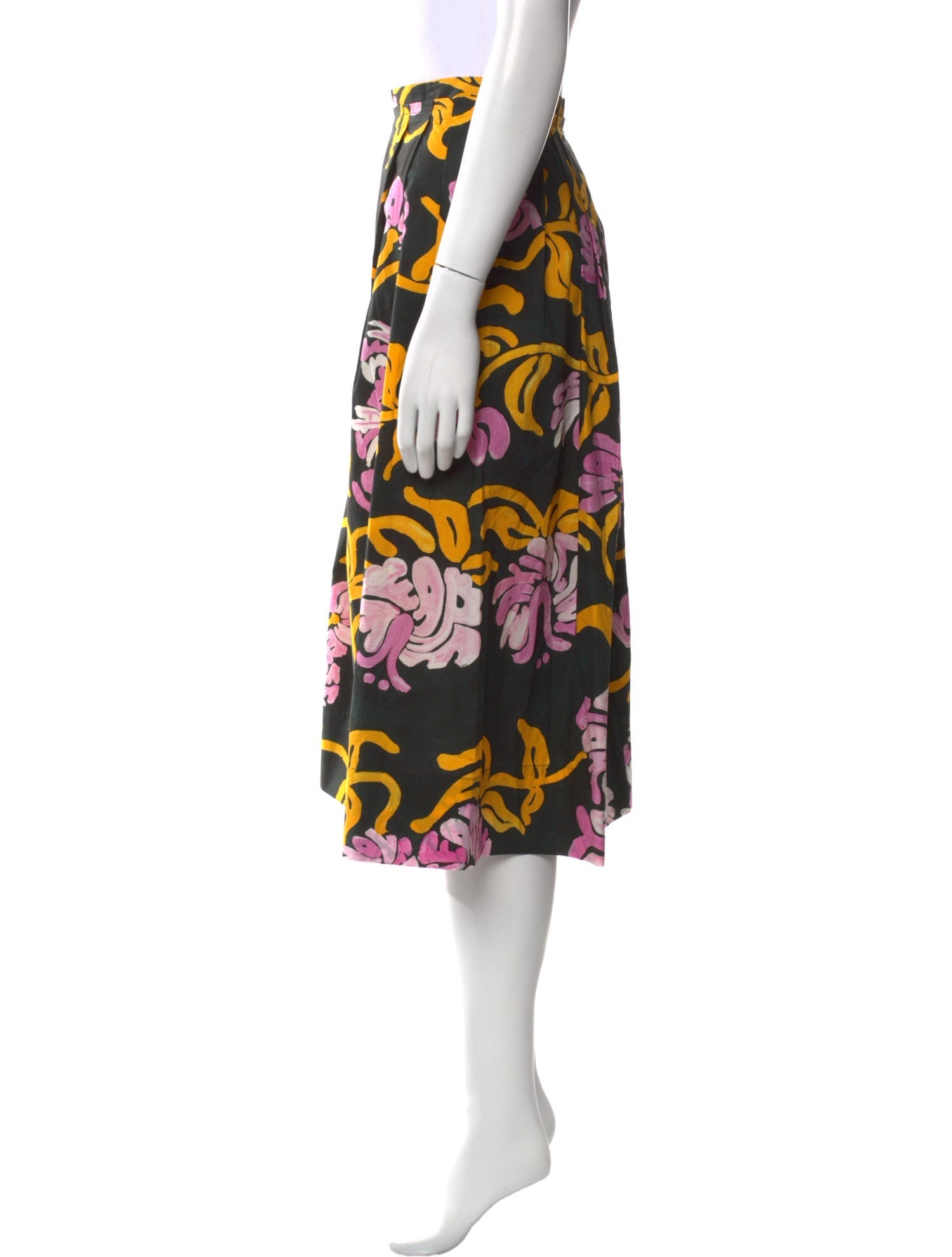 Marni Floral Print Knee-Length Skirt