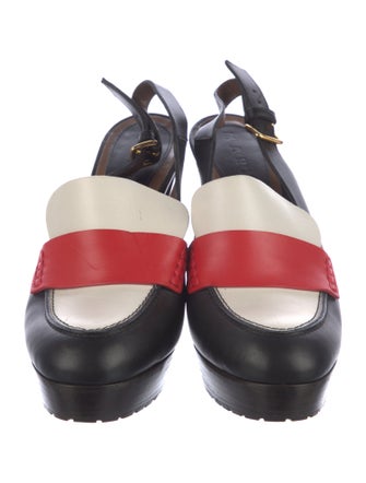 Marni Leather Slingback Pumps