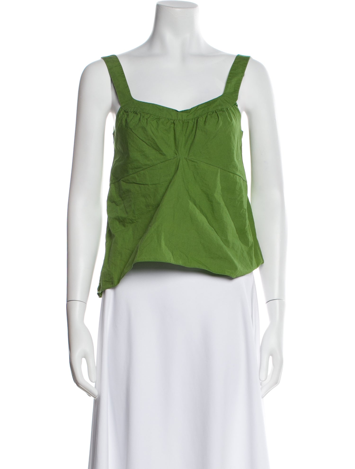 Marni Square Neckline Sleeveless Crop Top
