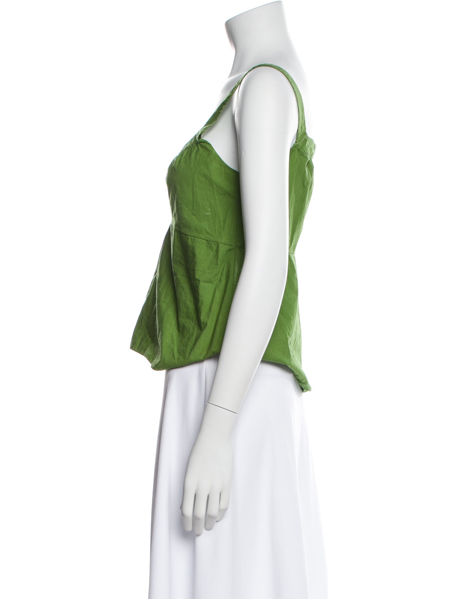 Marni Square Neckline Sleeveless Crop Top