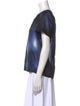 Marni Tie-Dye Print Bateau Neckline Blouse