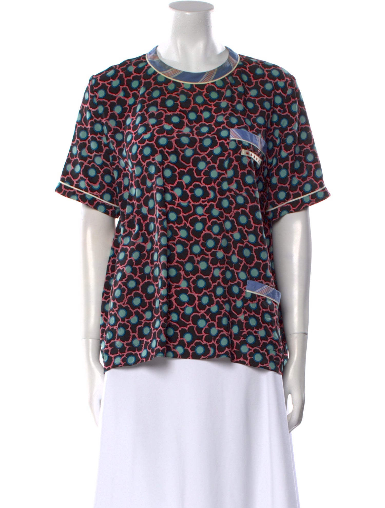 Marni Silk Floral Print T-Shirt