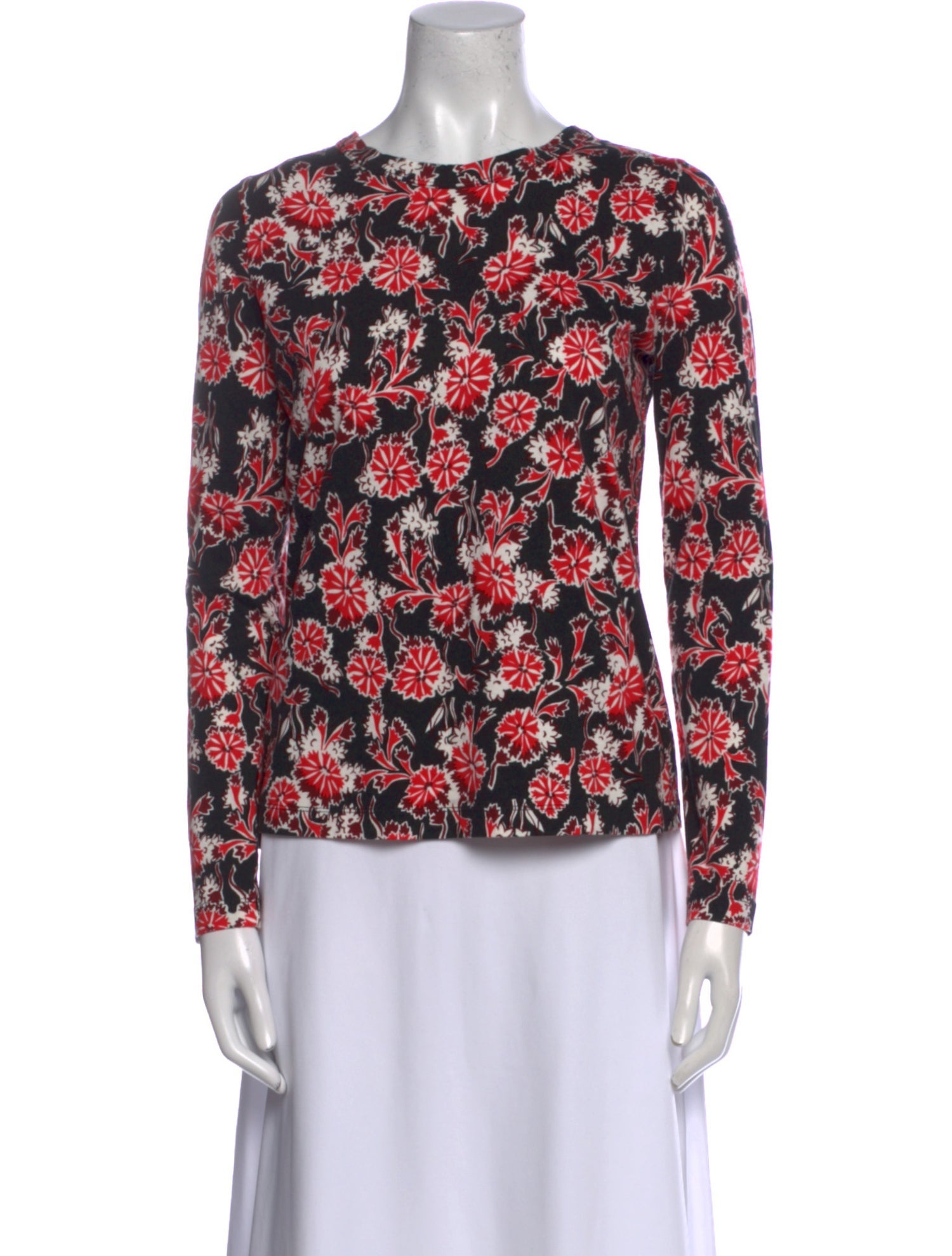 Marni Floral Print Crew Neck Top