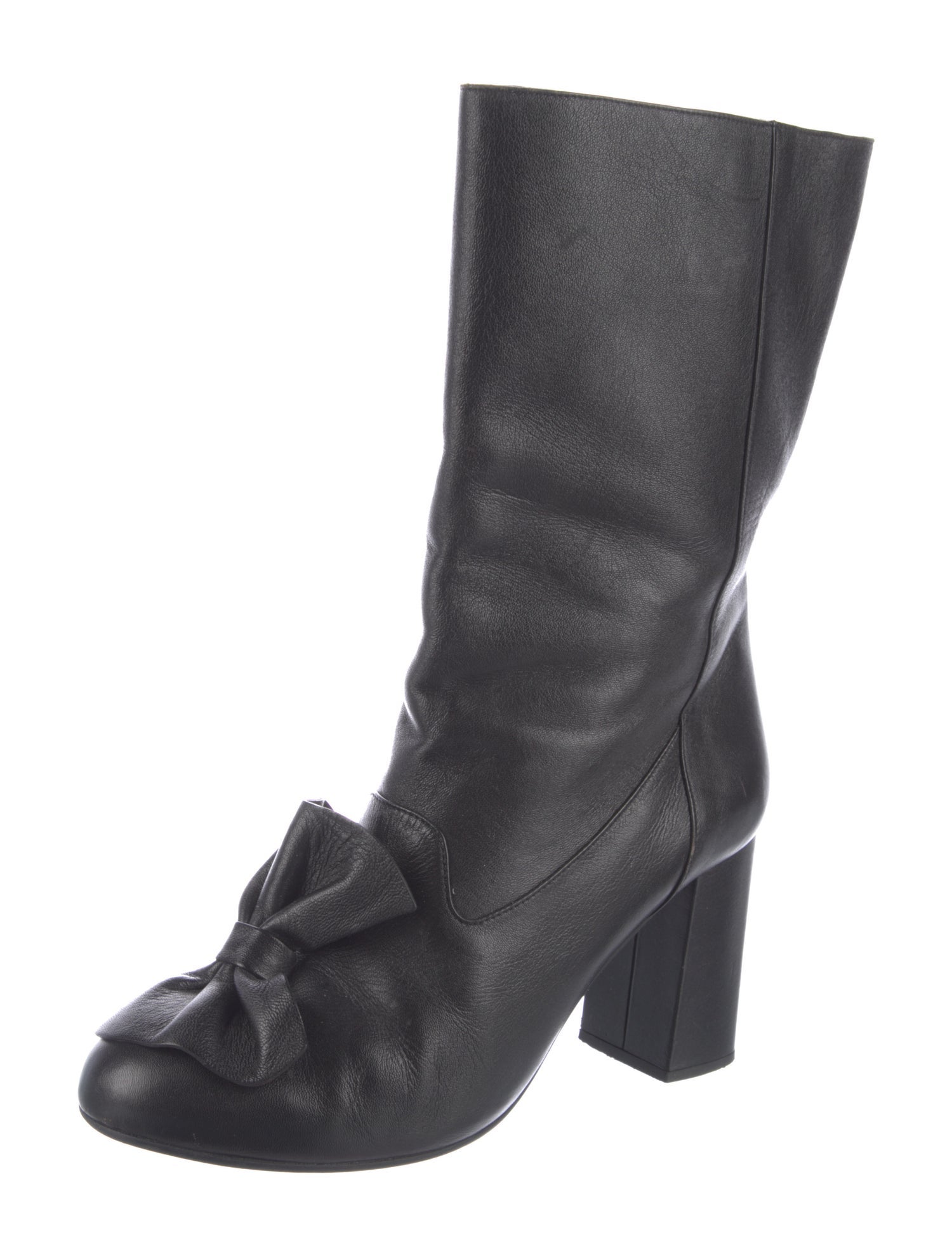 Marni Leather Bow Accents Boots
