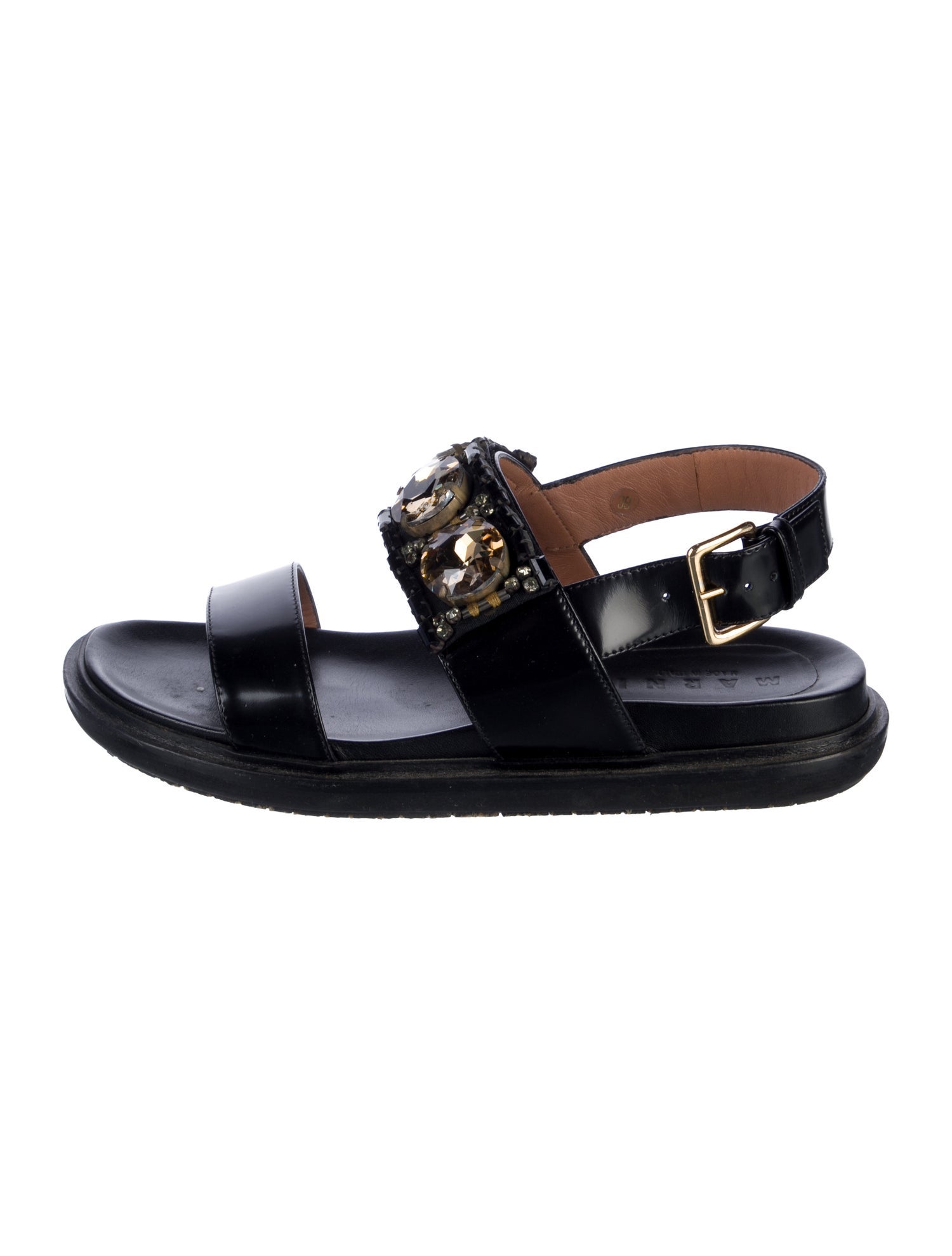 Marni Leather Slingback Sandals