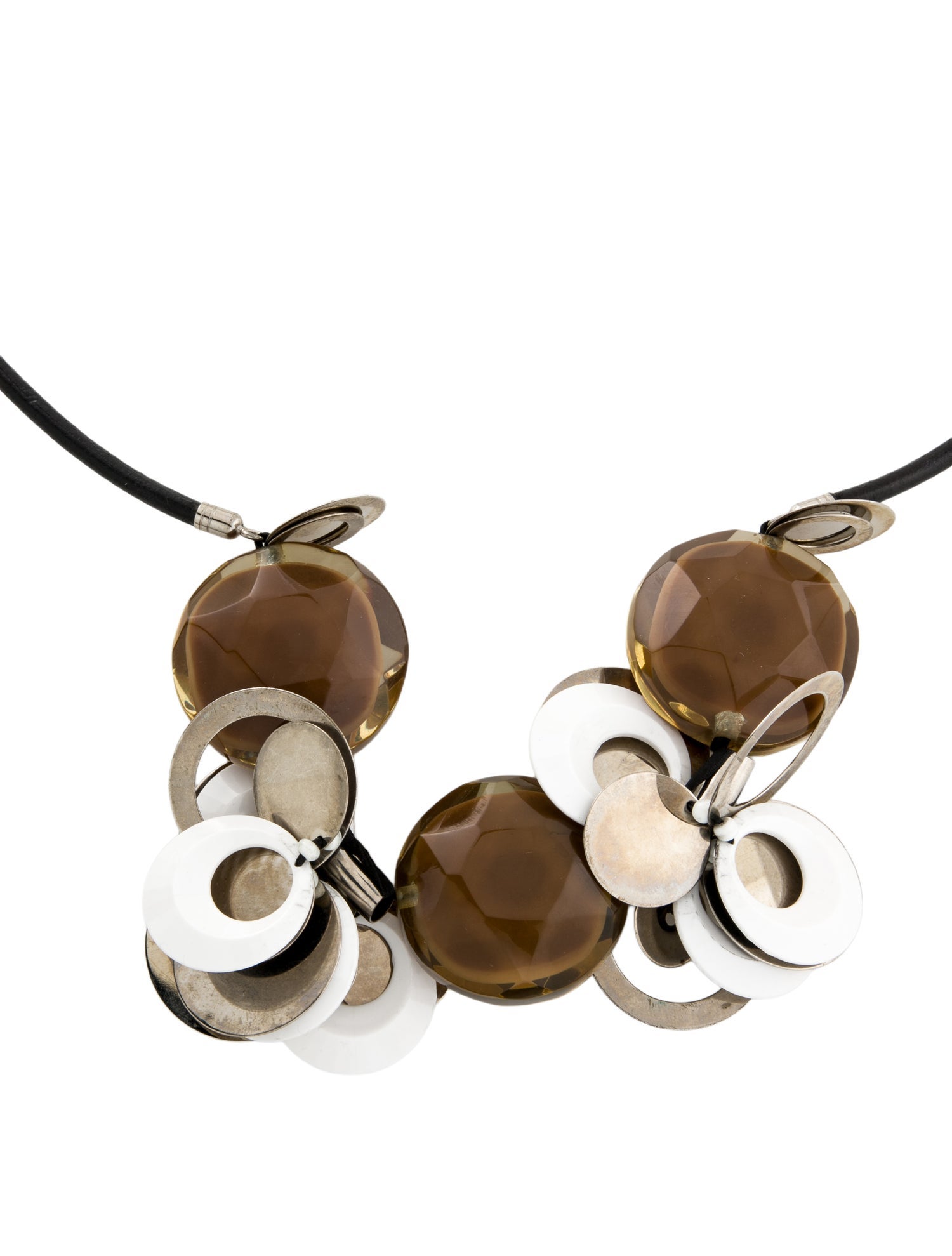 Marni Leather & Resin Collar Necklace