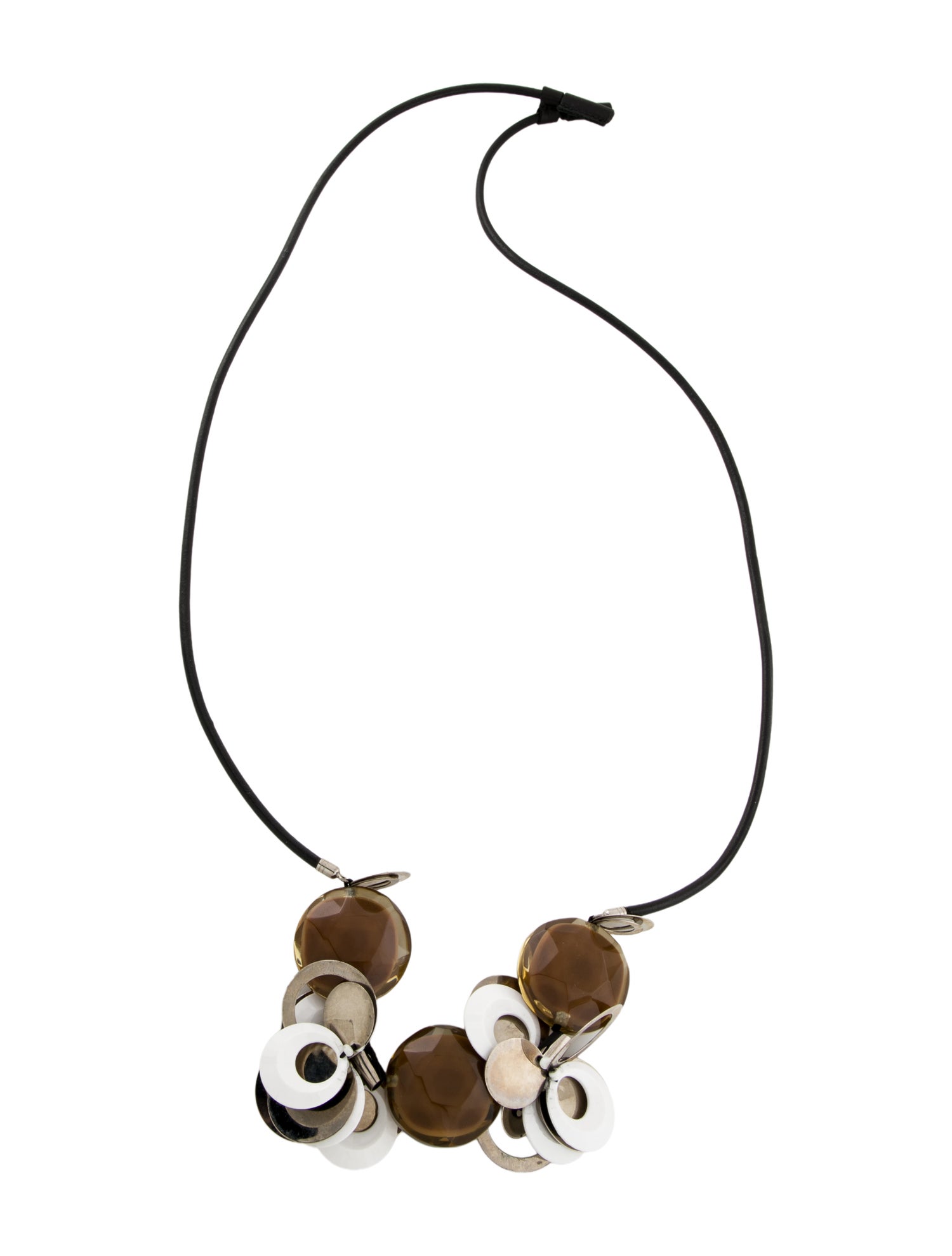 Marni Leather & Resin Collar Necklace