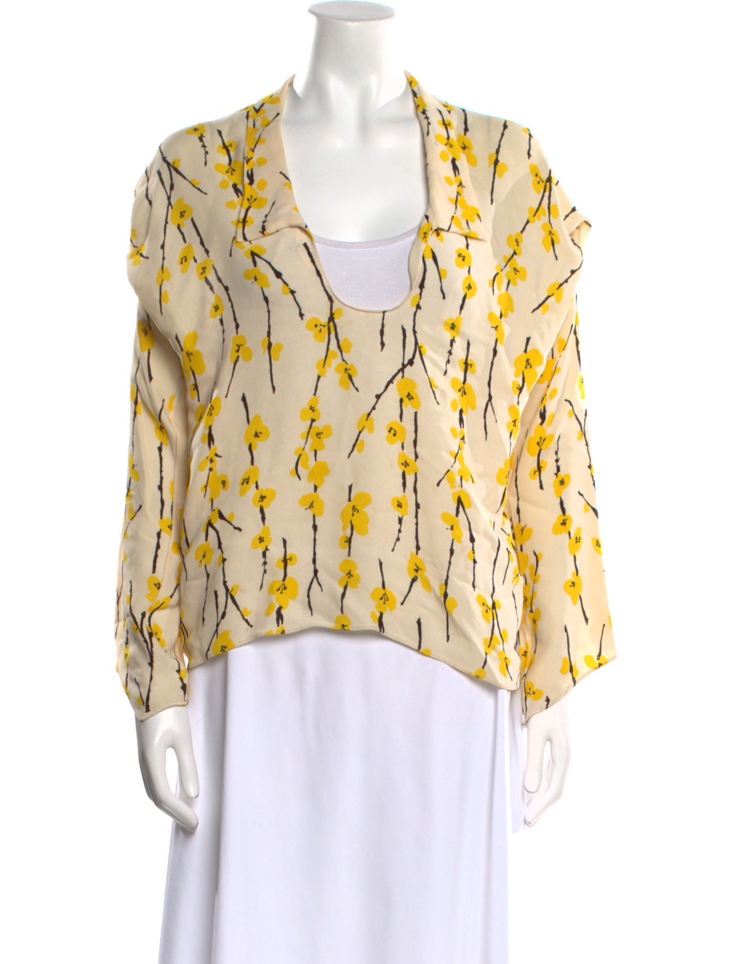 Marni Silk Floral Print Blouse