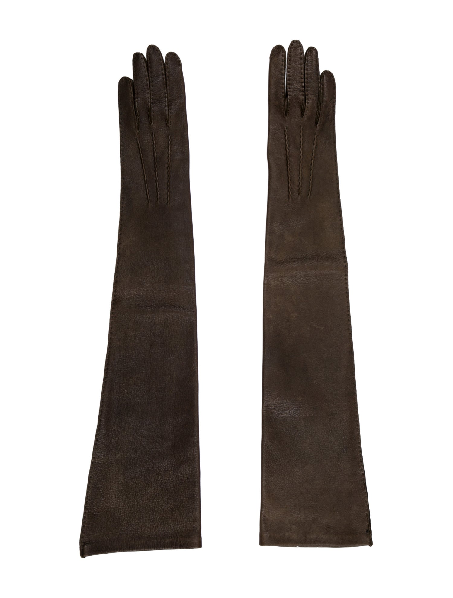 Marni Long Leather Gloves