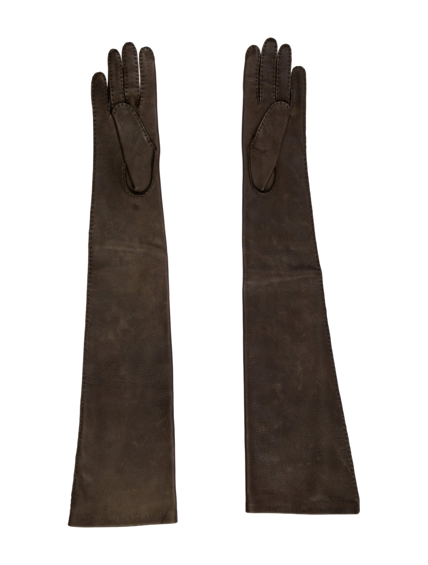 Marni Long Leather Gloves