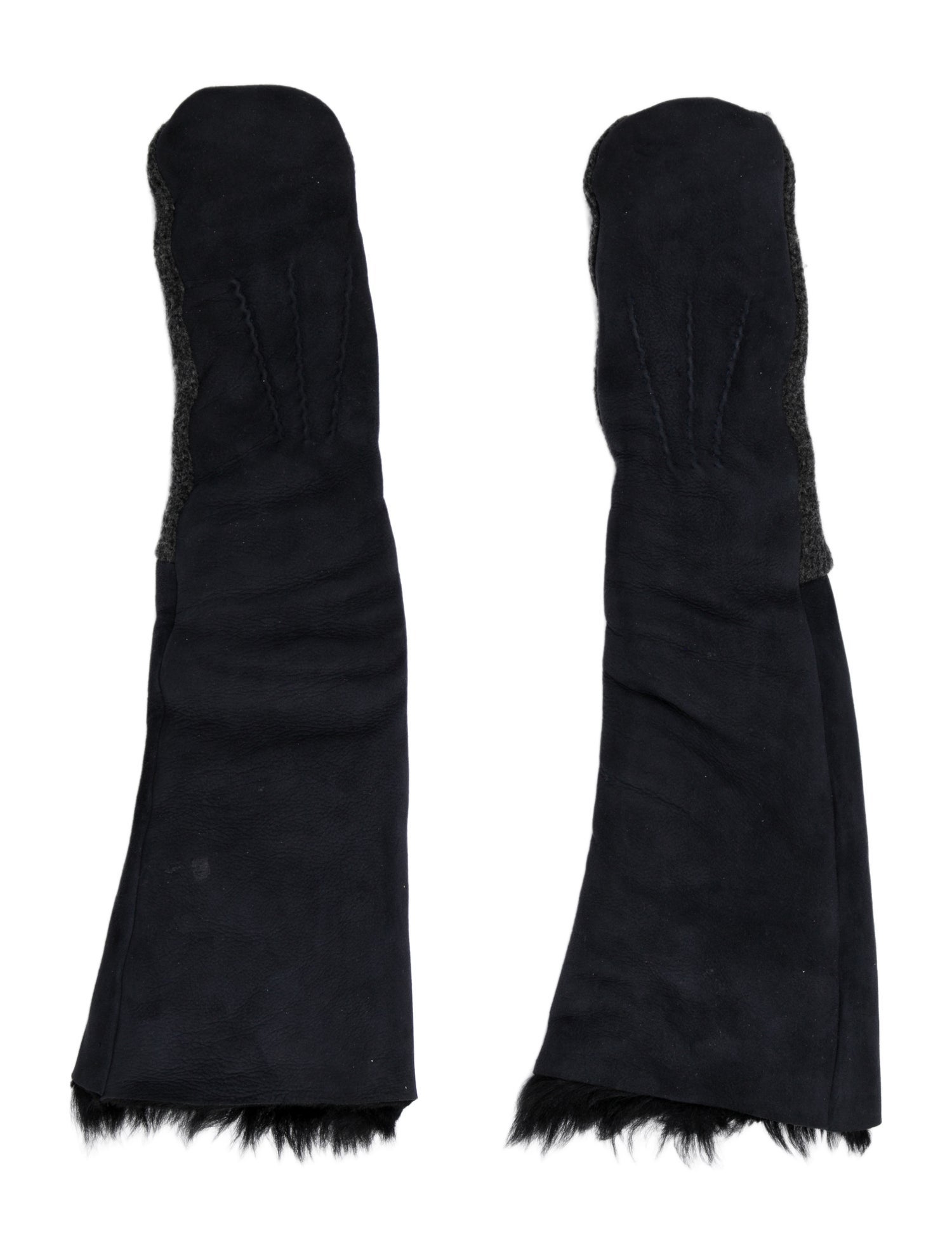 Marni Long Leather Mittens
