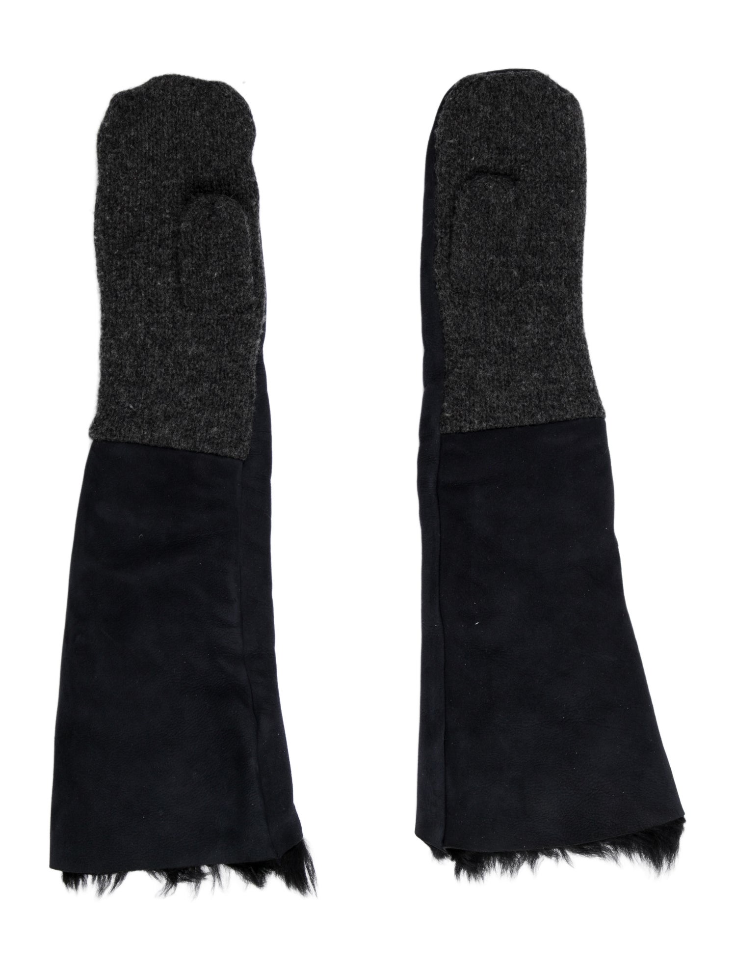Marni Long Leather Mittens
