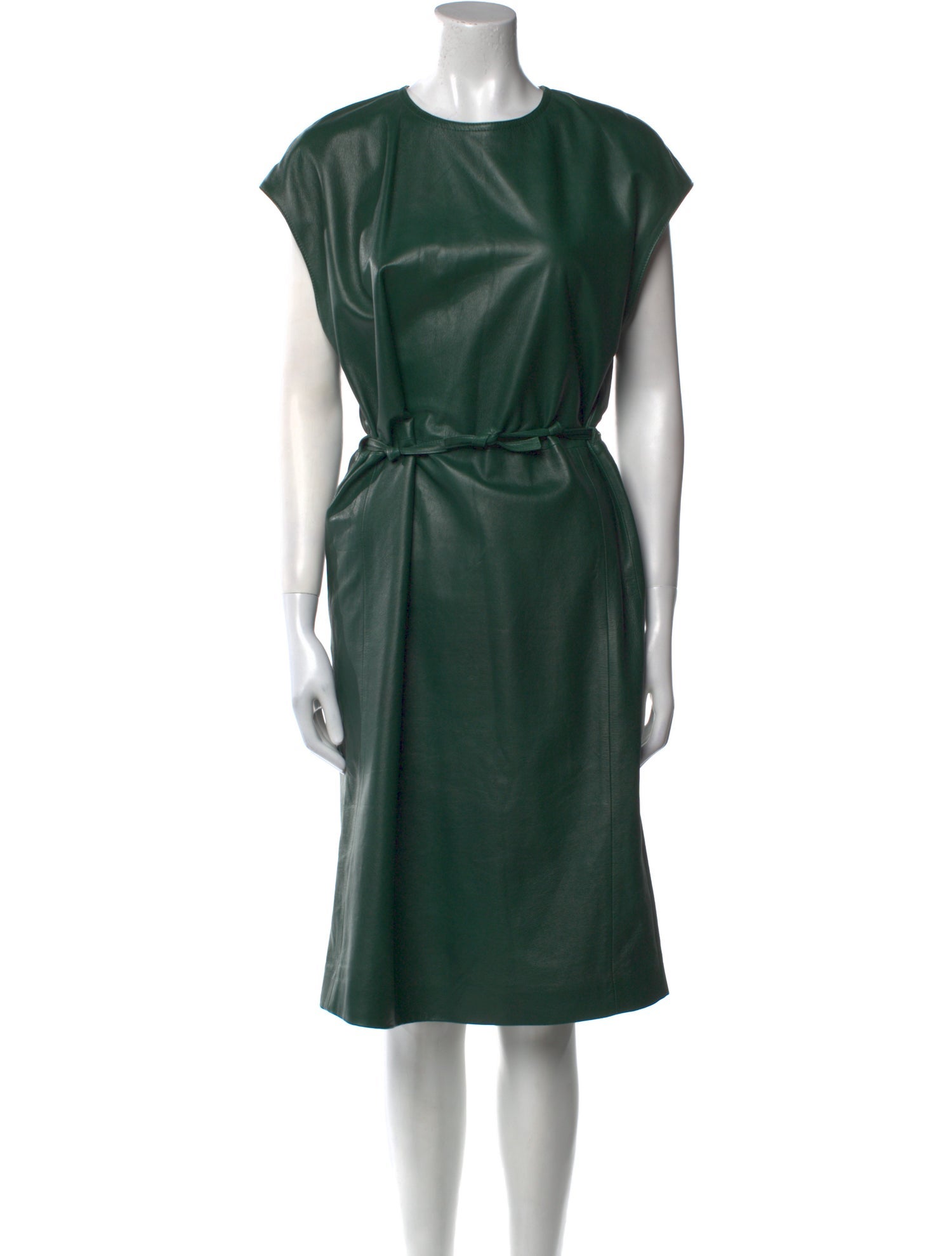 Marni Leather Midi Length Dress