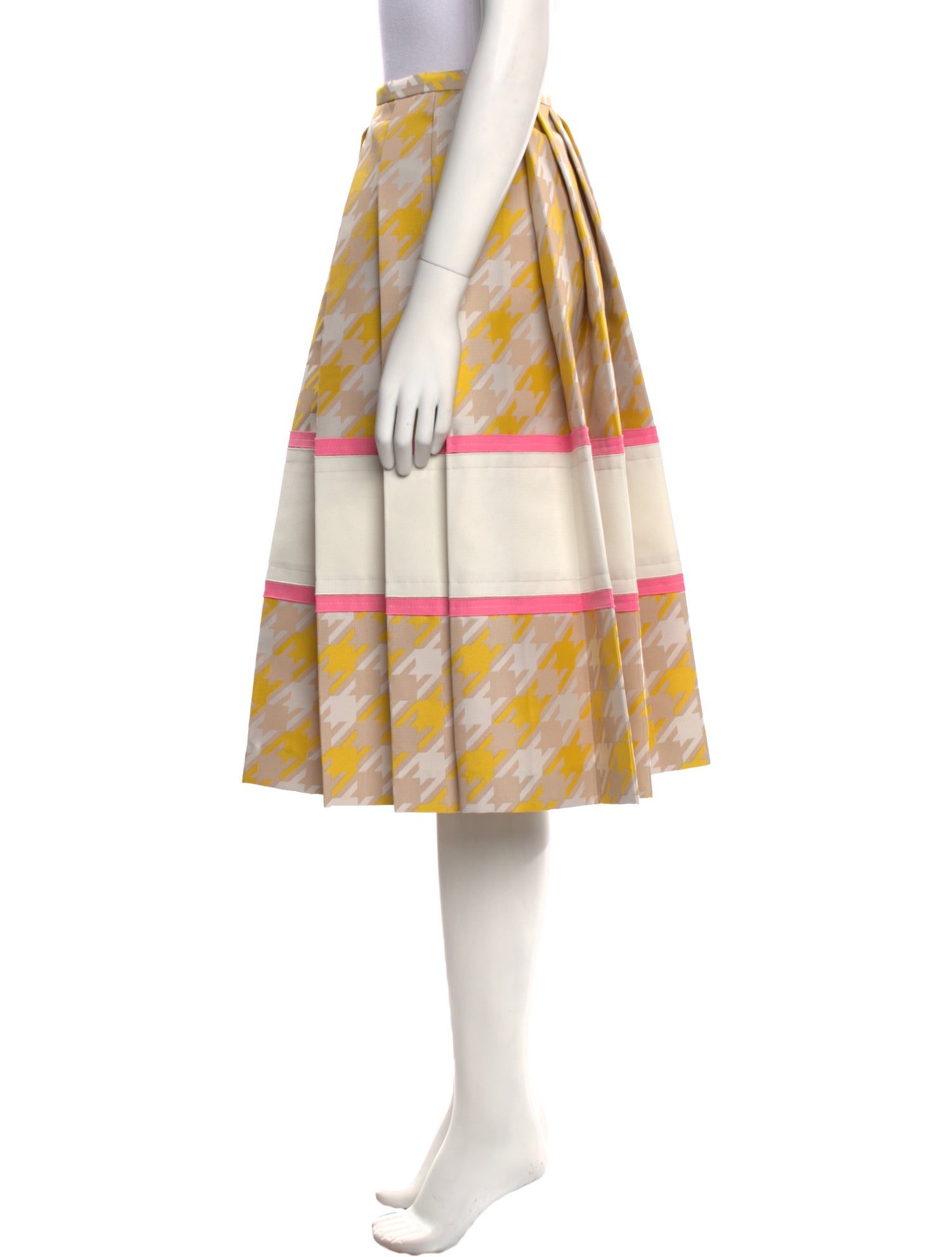 Marni Houndstooth Print Knee-Length Skirt