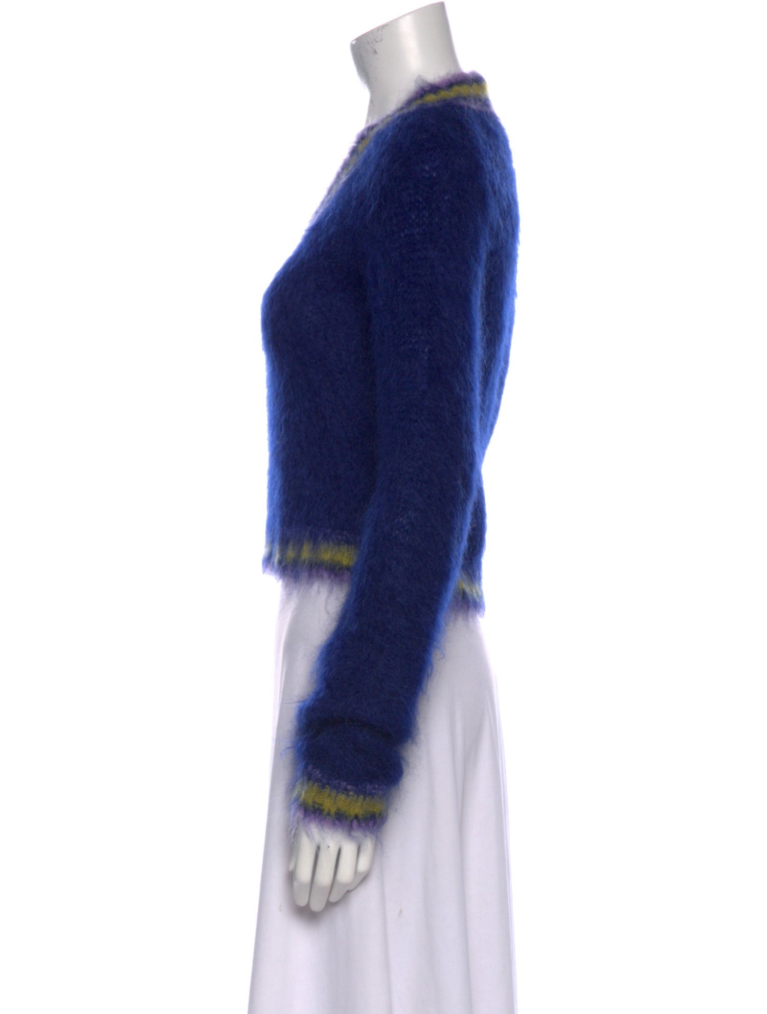 Marni Mohair Colorblock Pattern Sweater