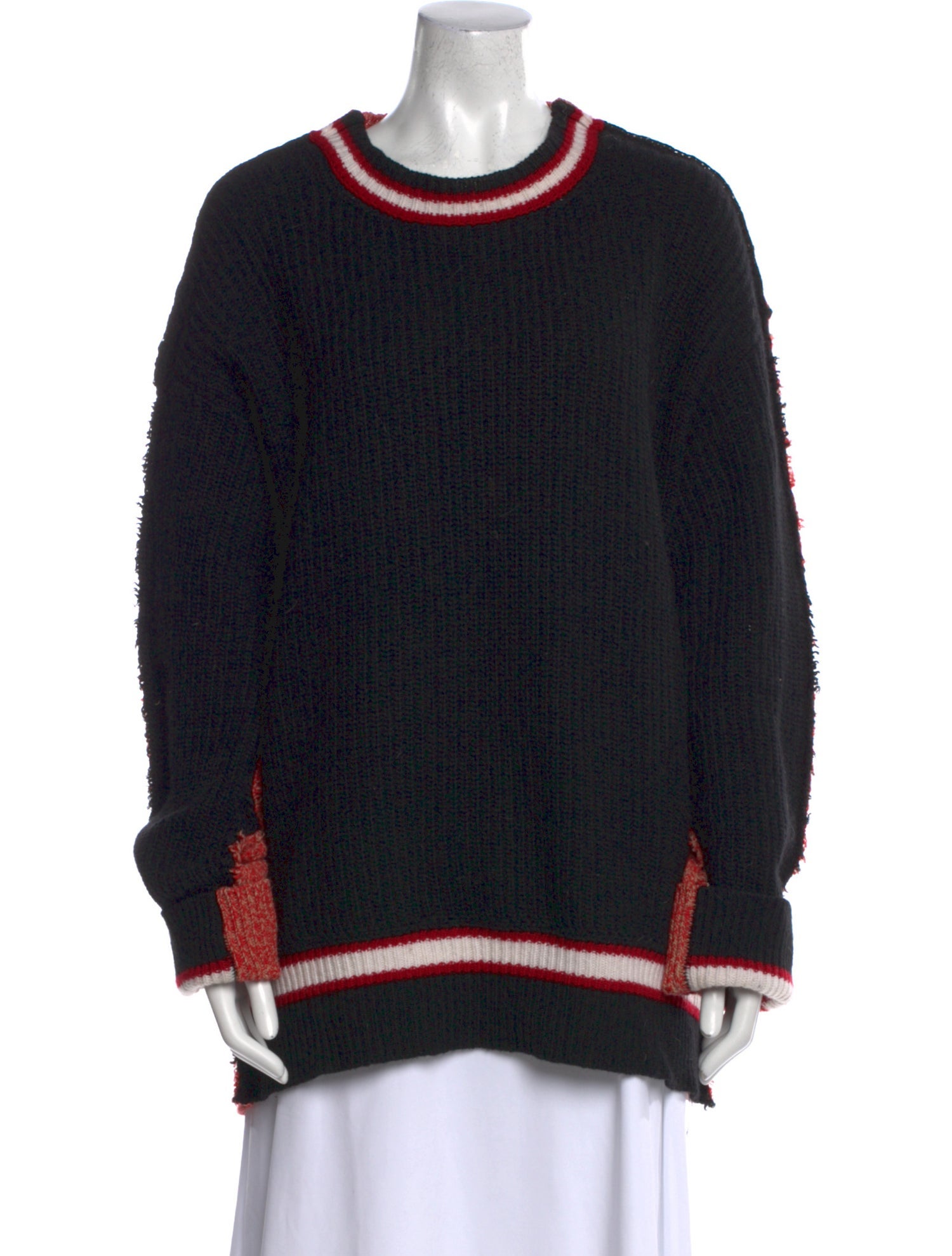Marni Colorblock Pattern Crew Neck Sweater
