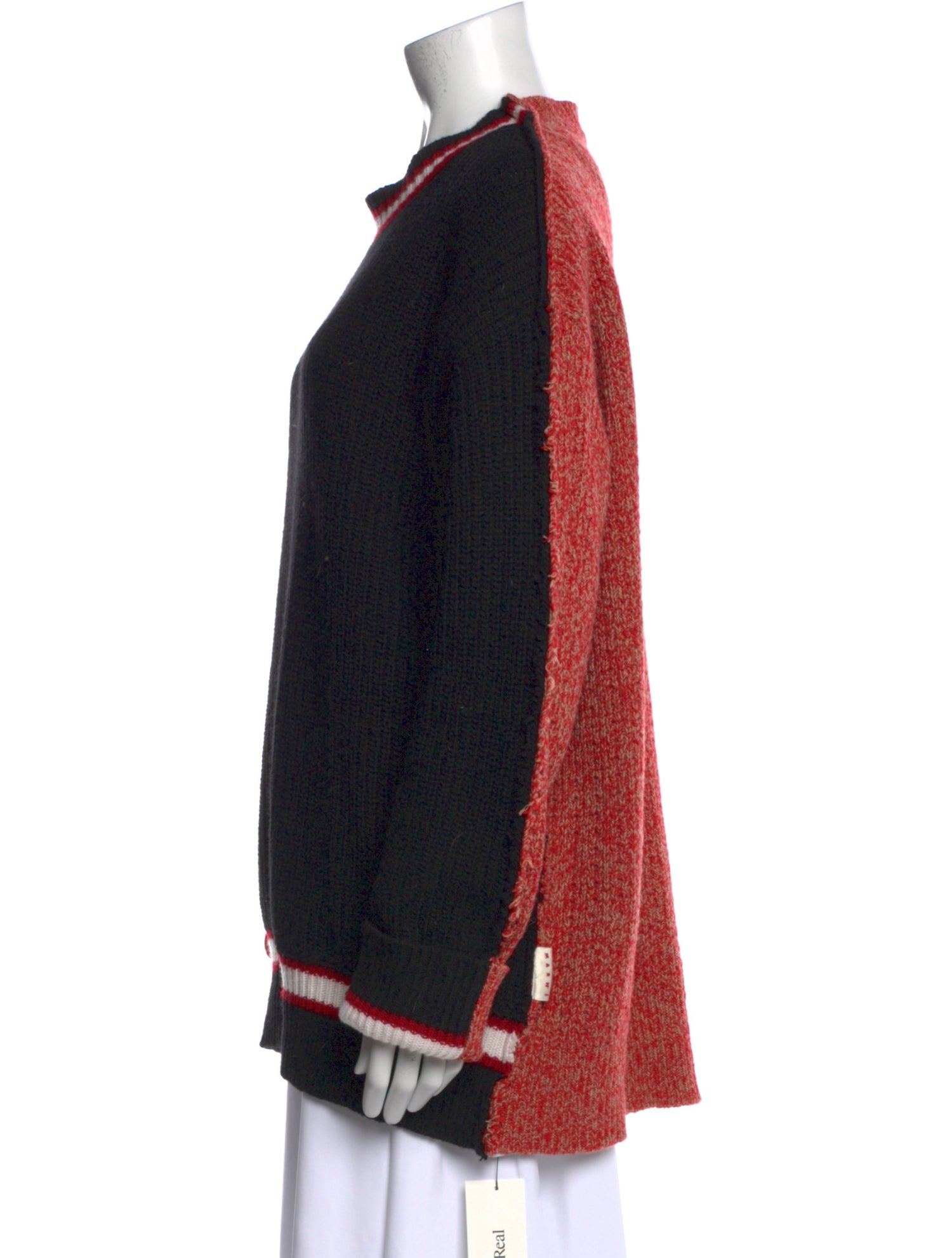 Marni Colorblock Pattern Crew Neck Sweater