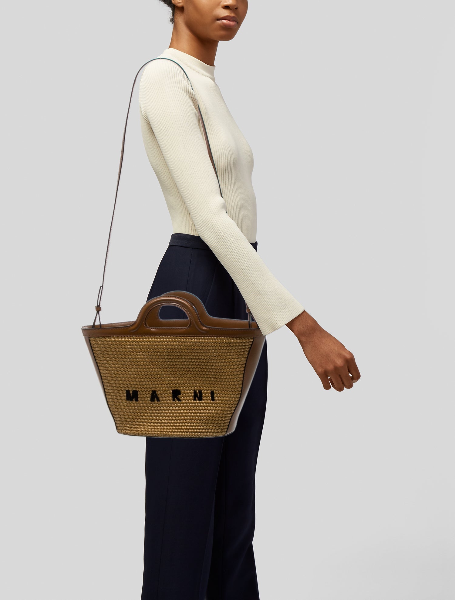 Marni Straw Shoulder Bag