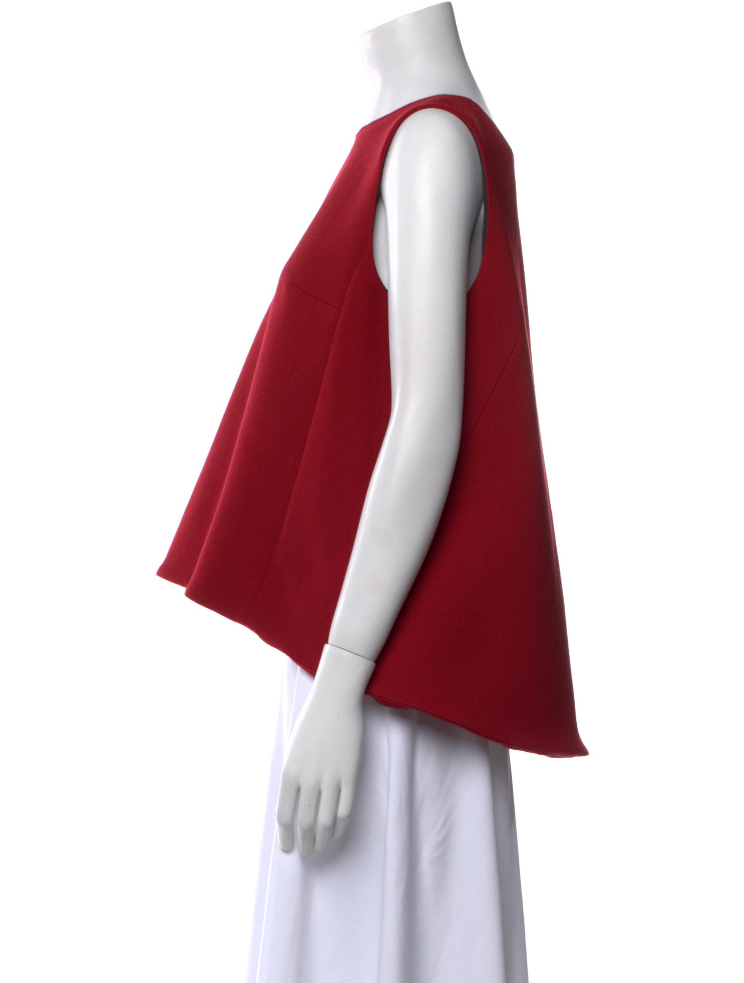 Marni Virgin Wool Bateau Neckline Crop Top