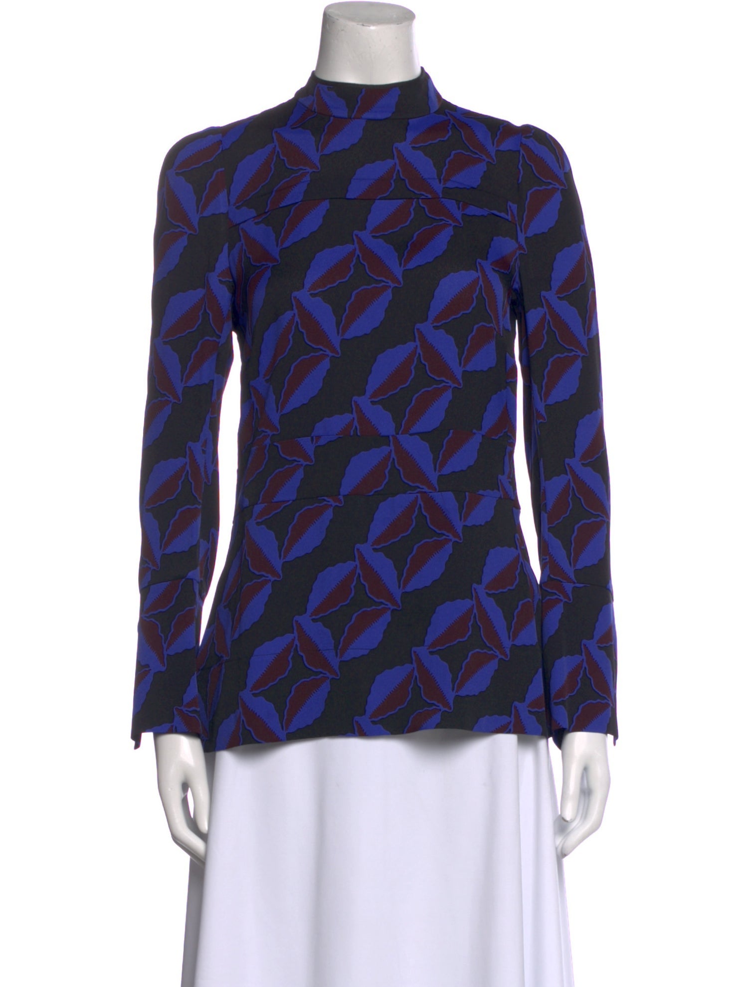 Marni Printed Mock Neck Blouse