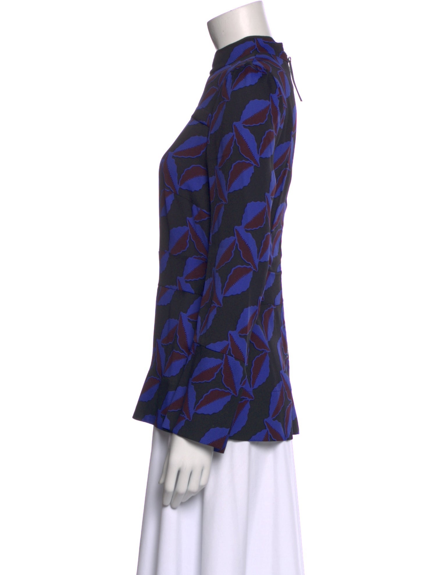 Marni Printed Mock Neck Blouse