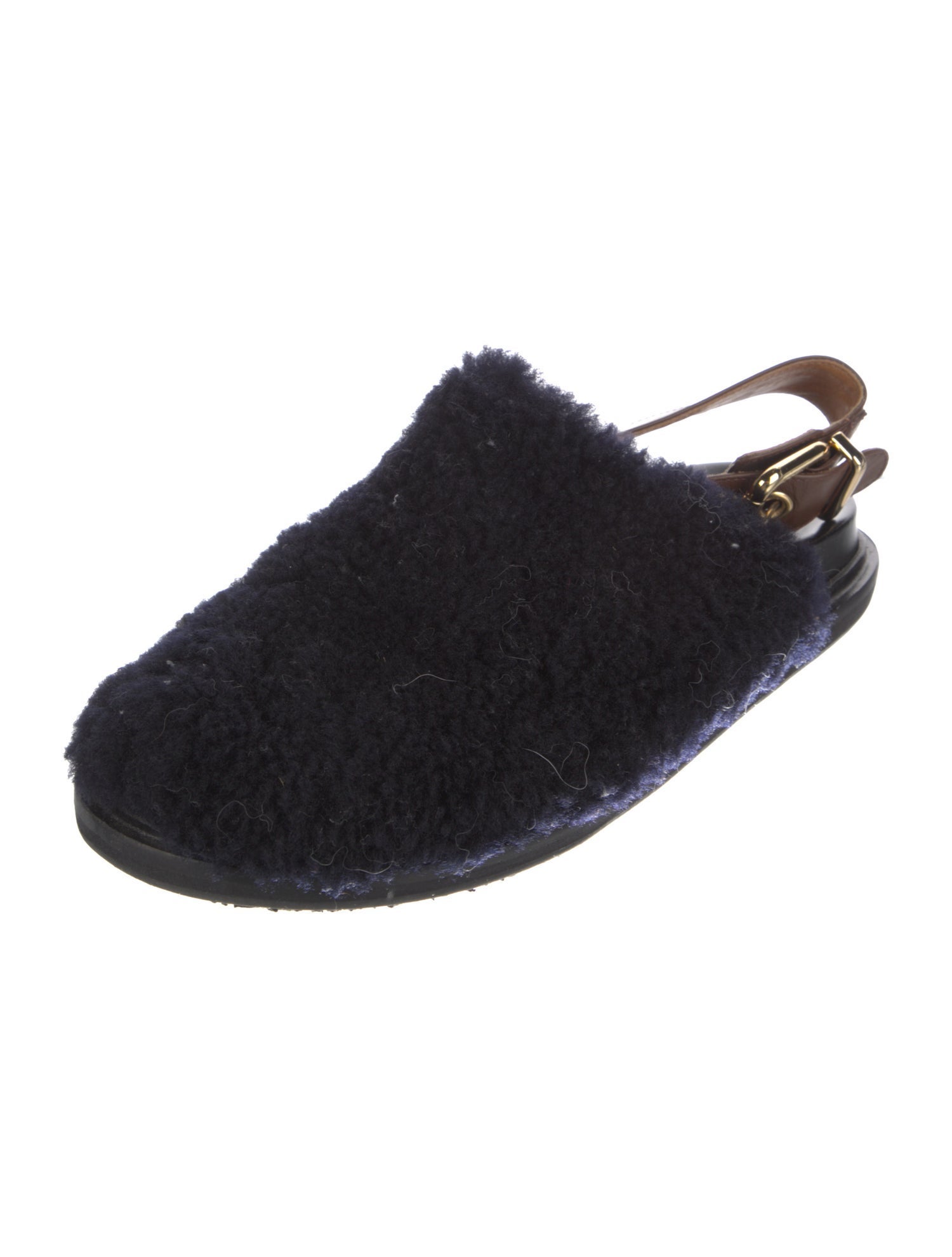 Marni Shearling Slingback Flats
