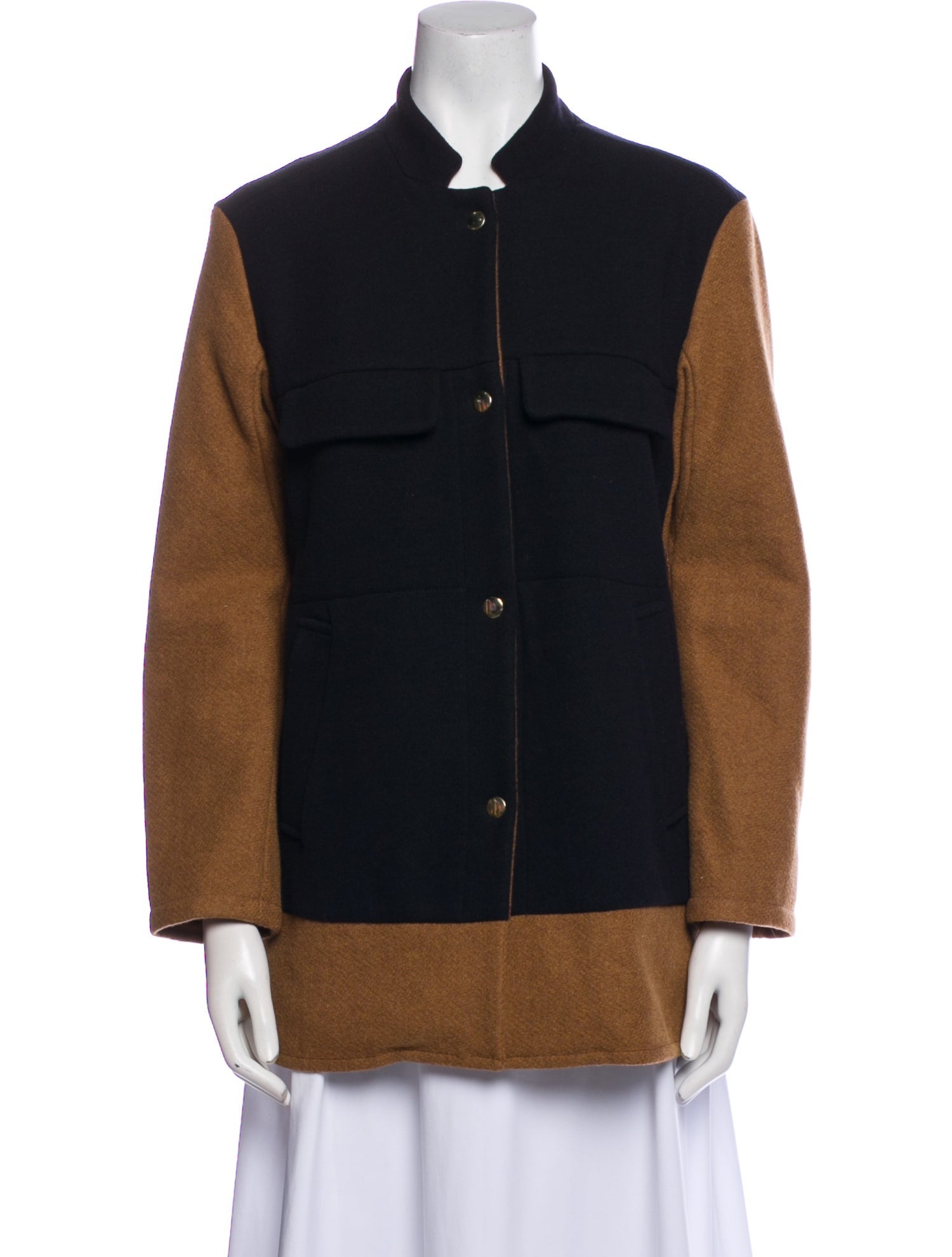 Marni Virgin Wool Colorblock Pattern Coat