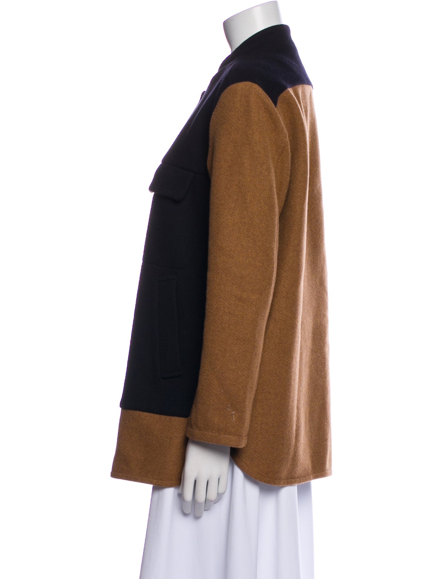 Marni Virgin Wool Colorblock Pattern Coat