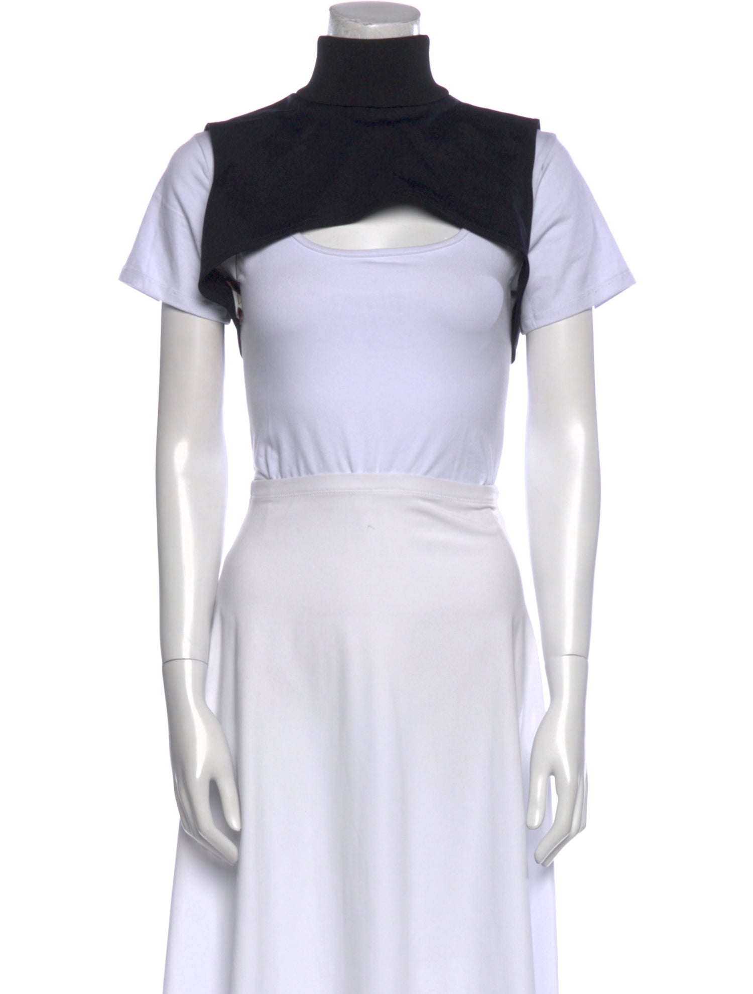 Marni Turtleneck Short Sleeve Crop Top