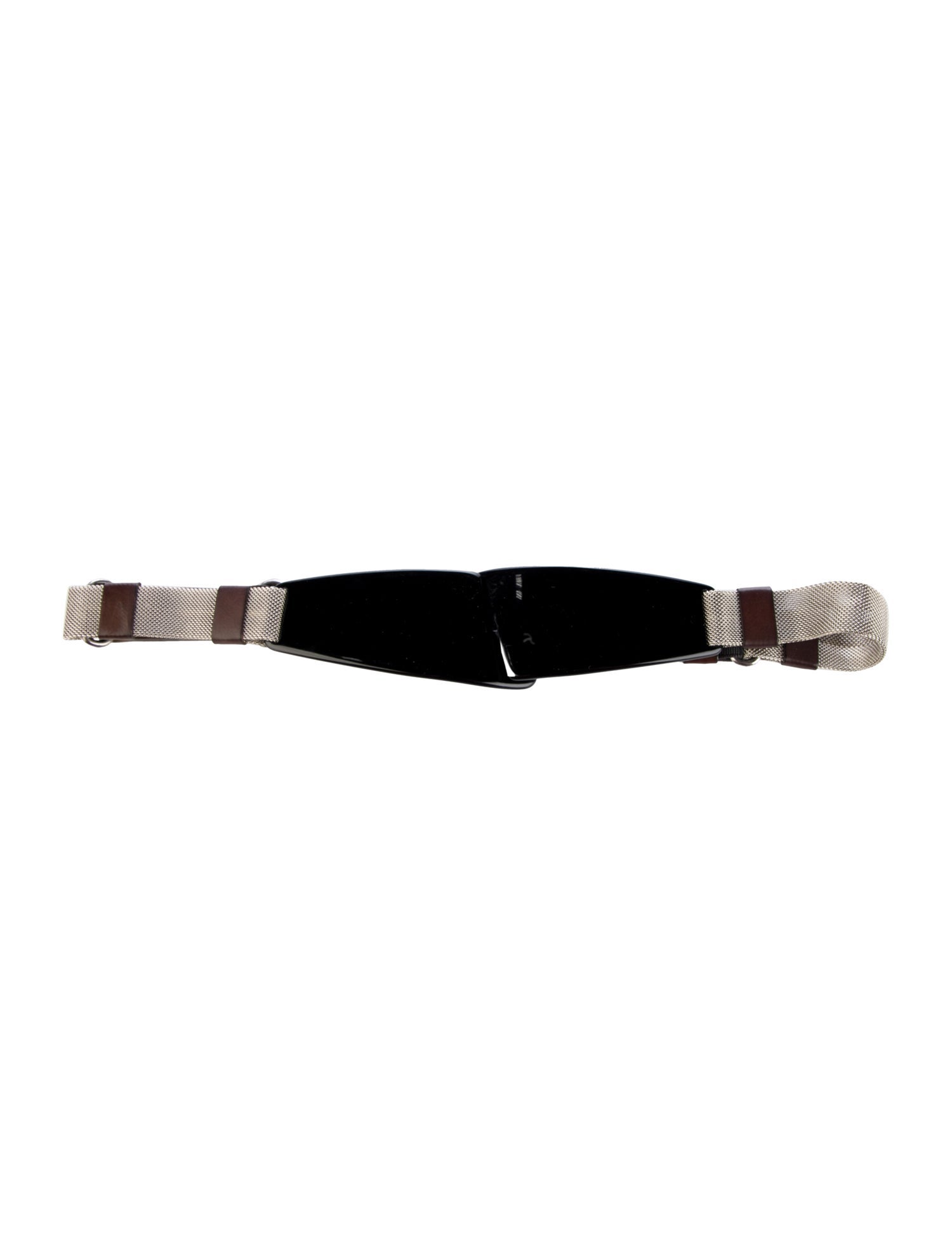 Marni Leather Grosgrain Trim Belt