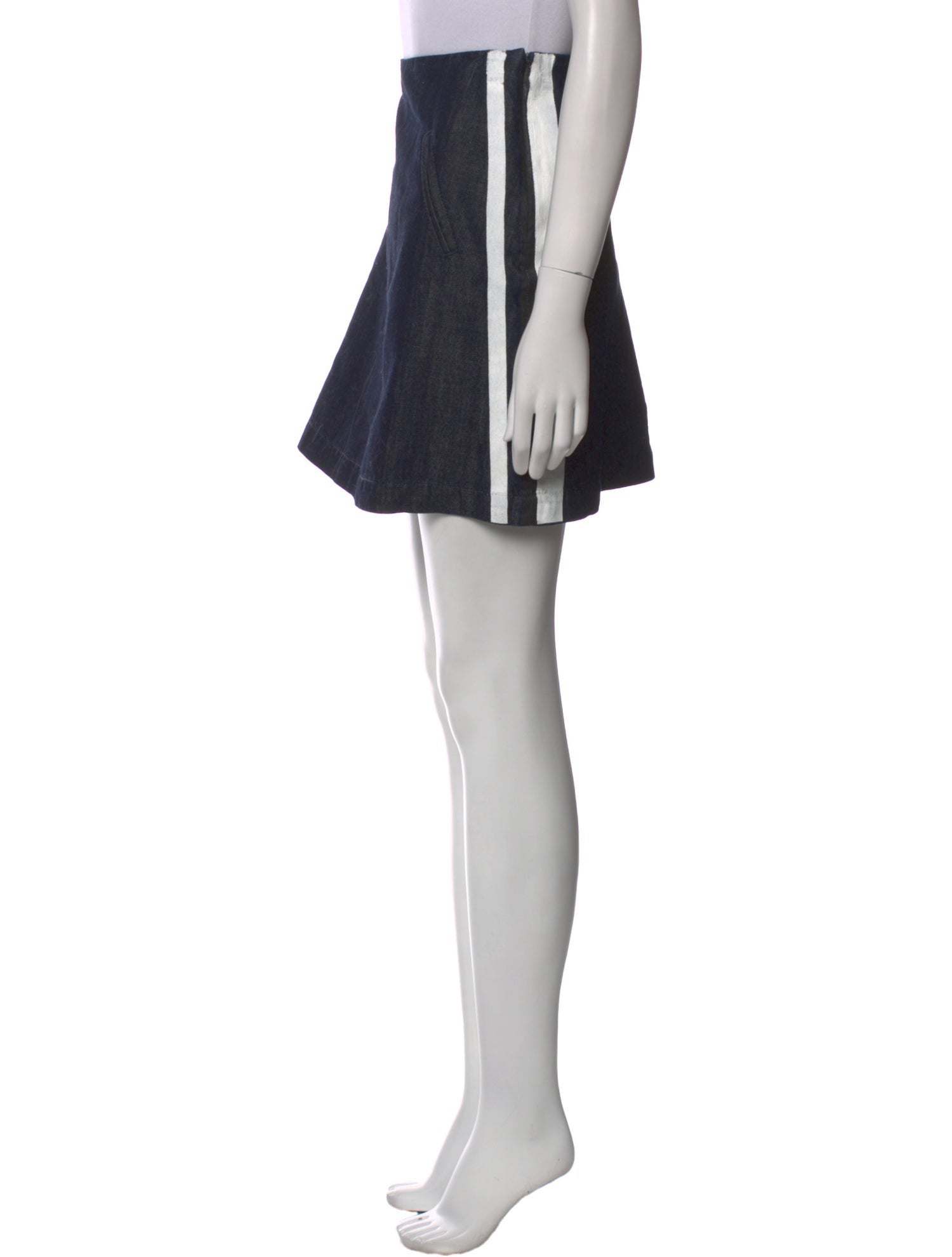 Marni Leather Trim Embellishment Mini Skirt