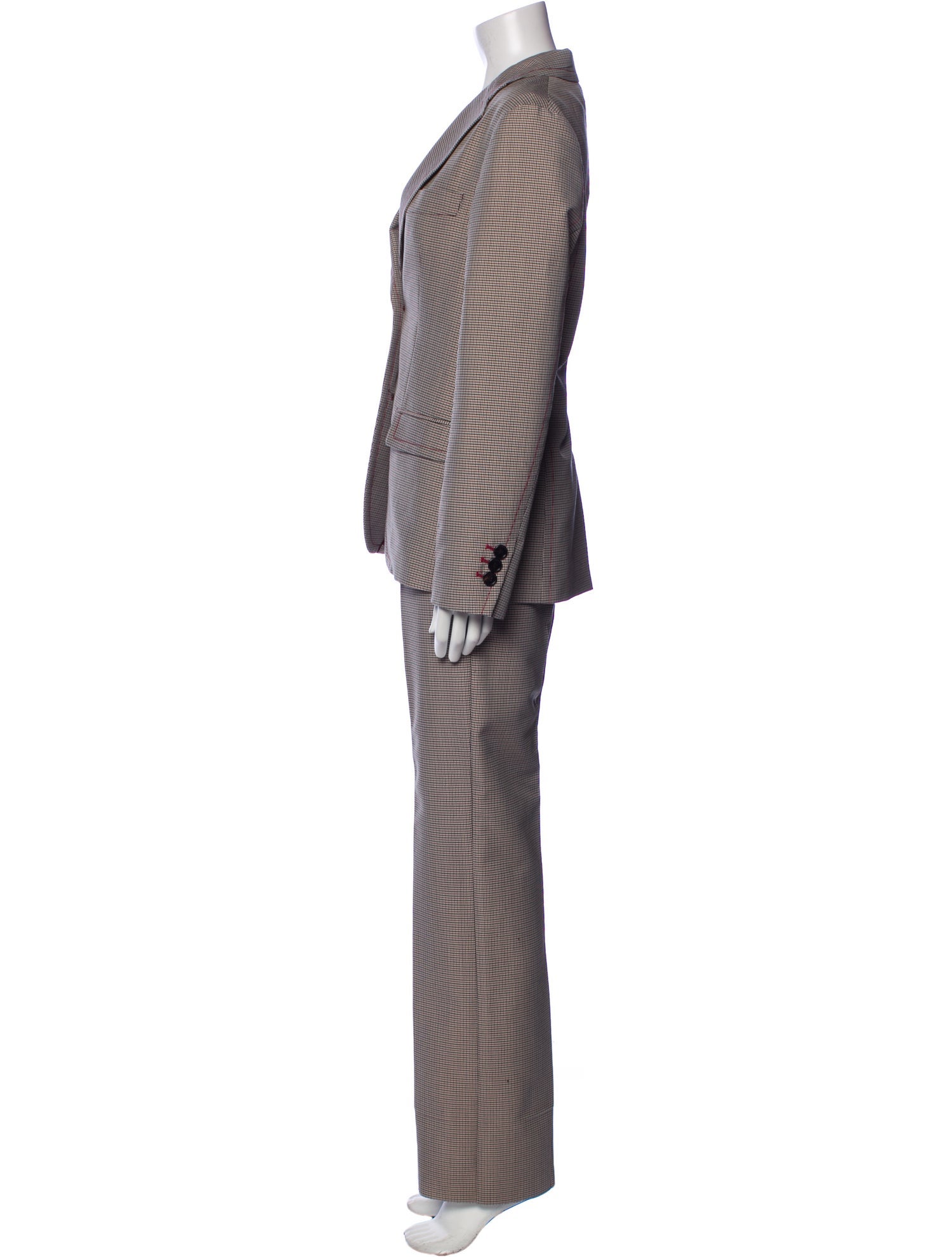 Marni Wool Plaid Print Pantsuit w/ Tags