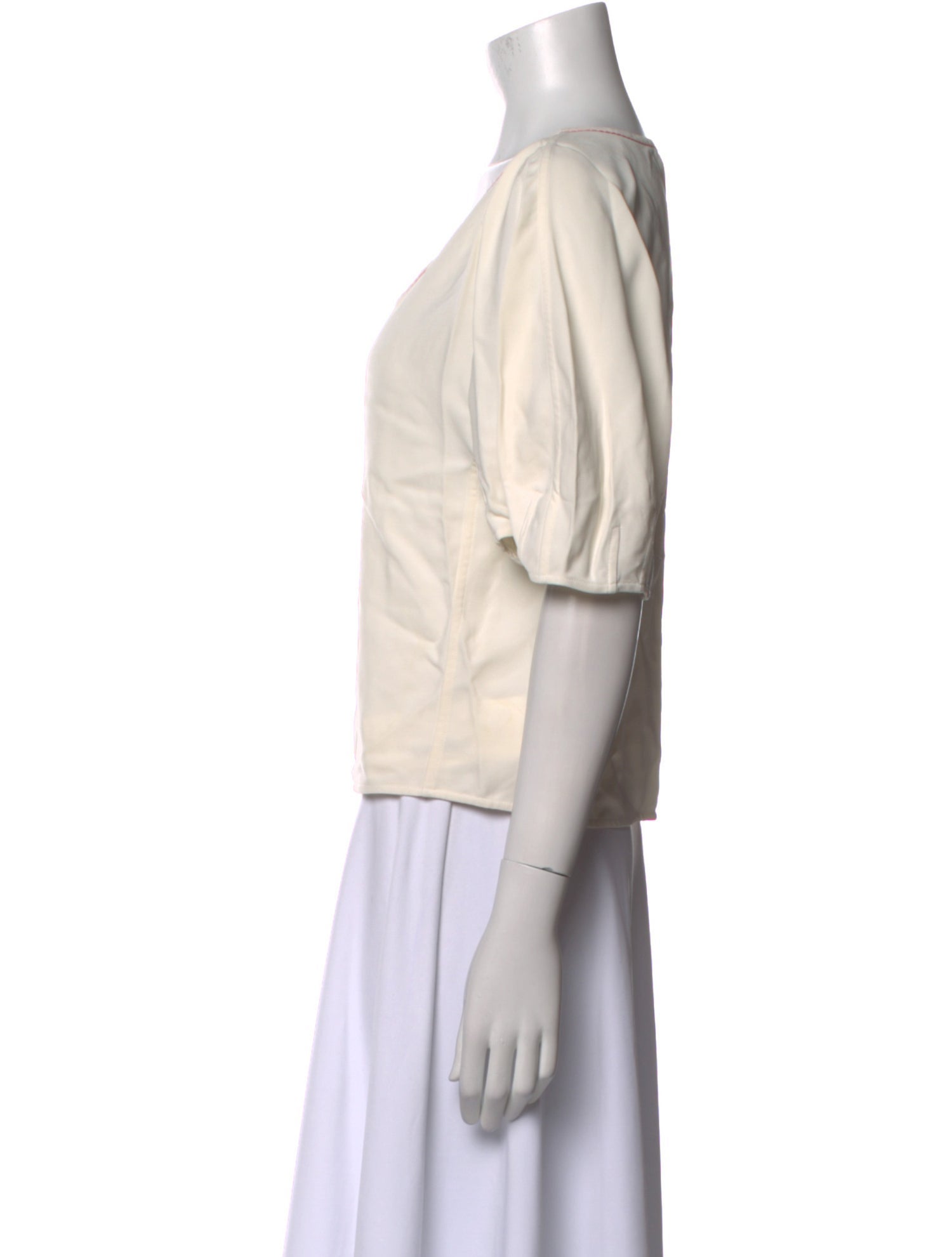 Marni V-Neck Short Sleeve Crop Top