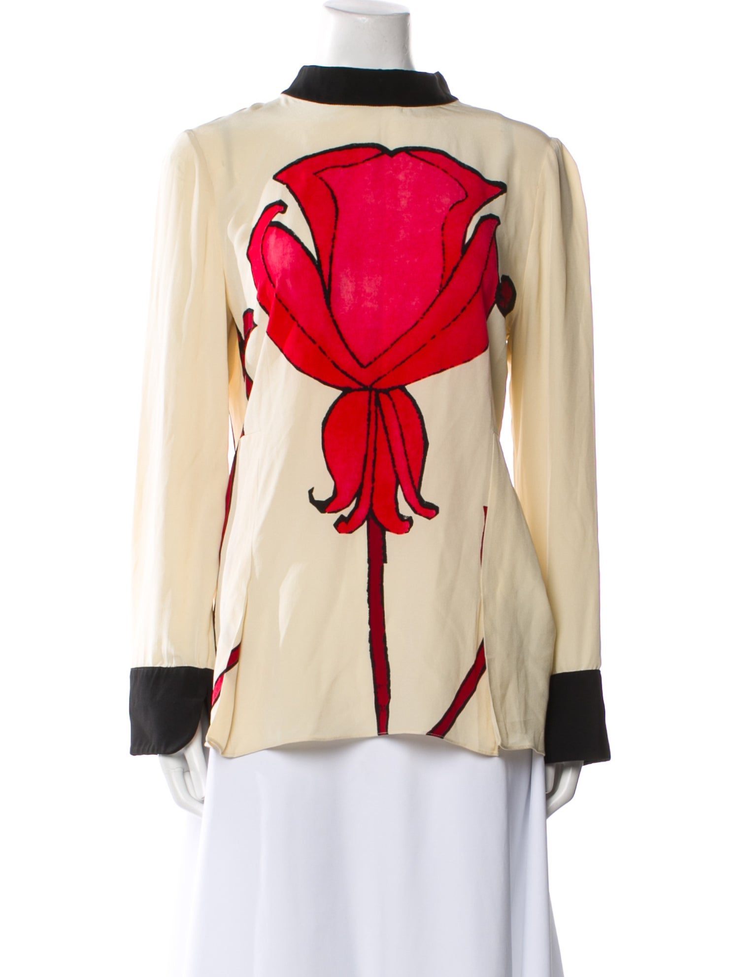 Marni Silk Graphic Print Blouse
