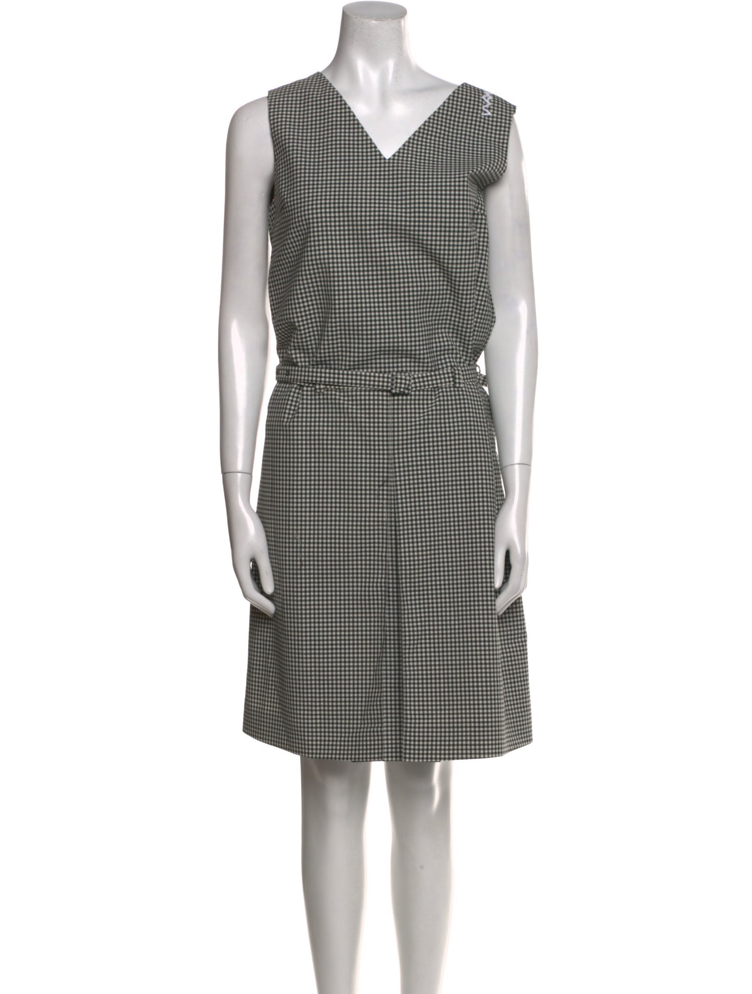 Marni Plaid Print Knee-Length Dress