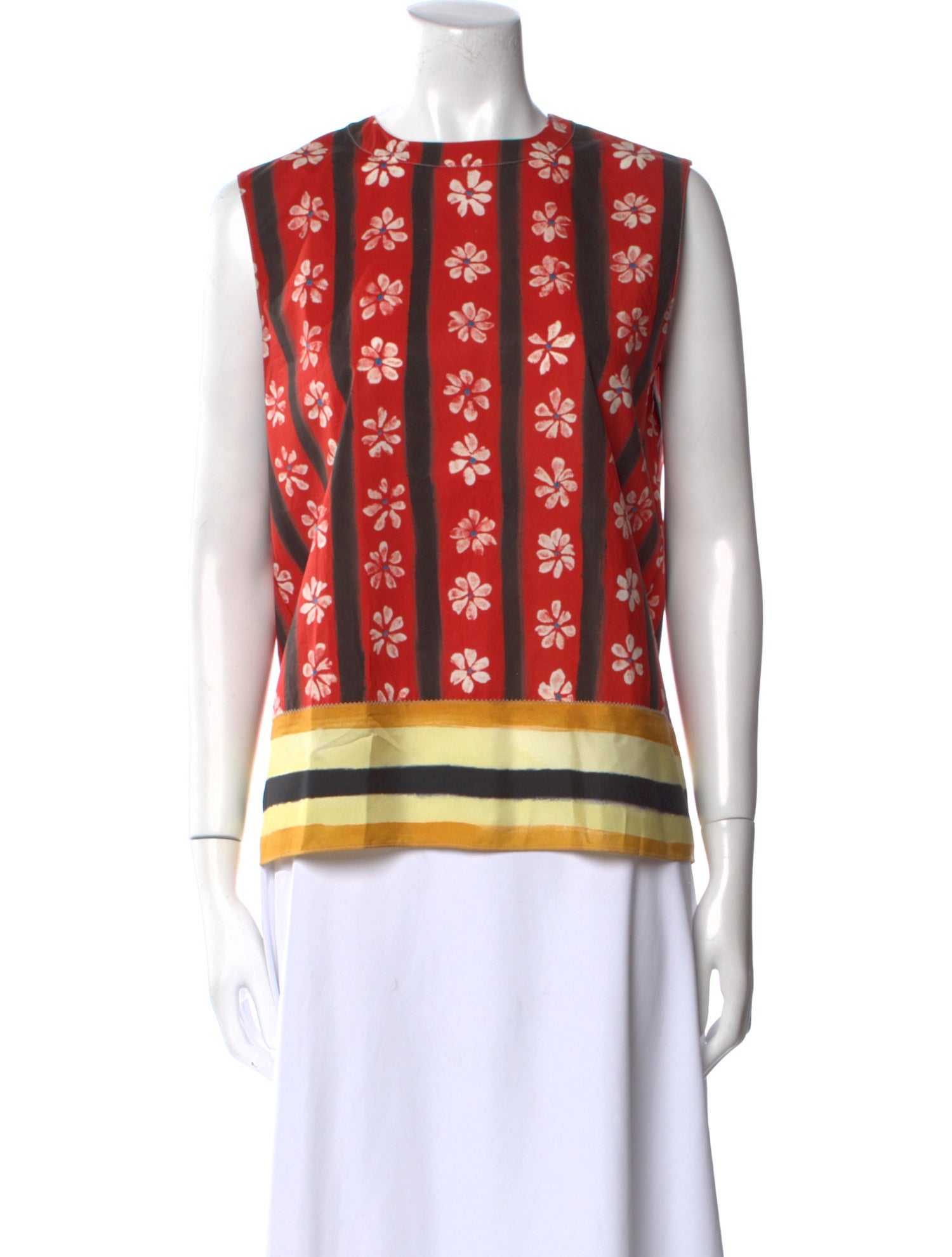 Marni Printed Crew Neck Top