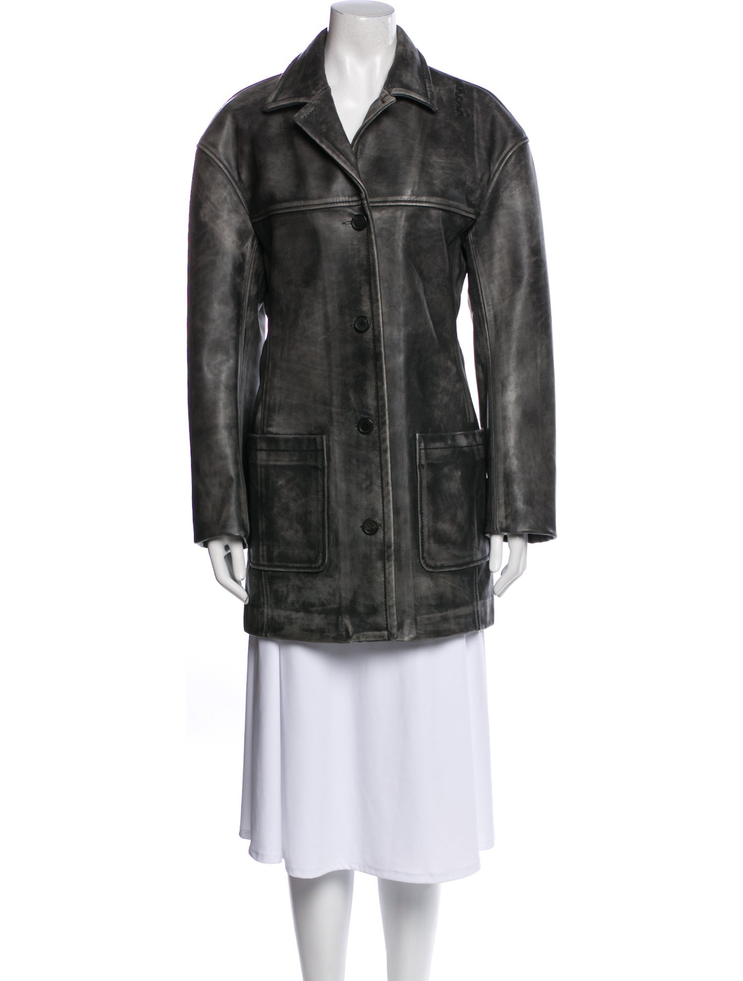 Marni Leather Faux Fur Coat