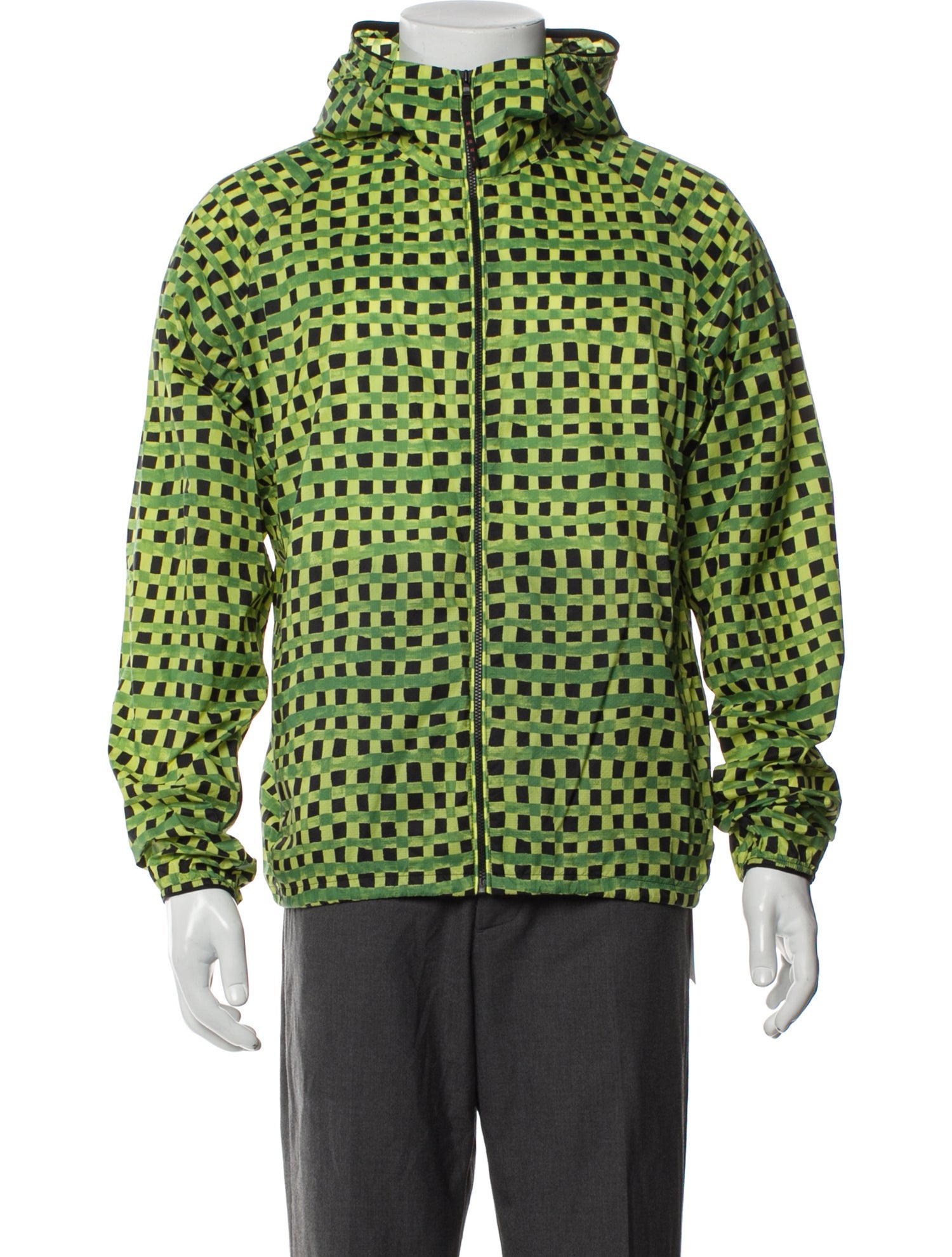 Marni Plaid Print Turtleneck Hoodie