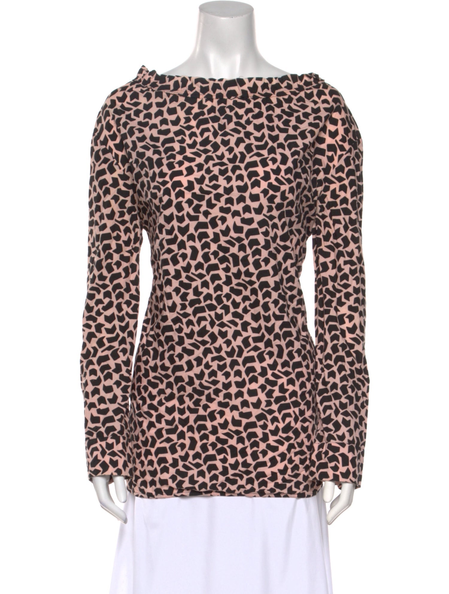 Marni Animal Print Scoop Neck Top
