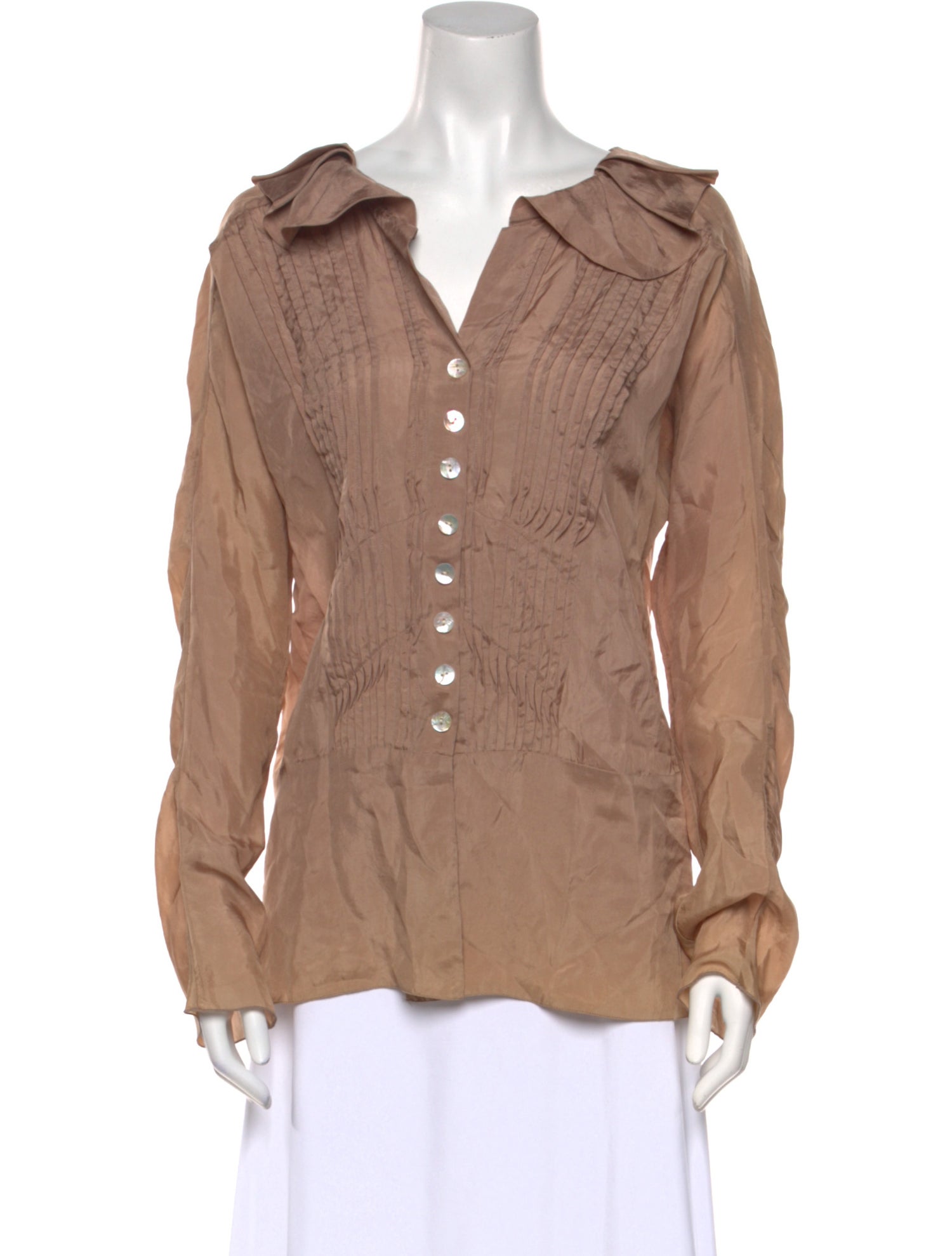 Marni Long Sleeve Button-Up Top