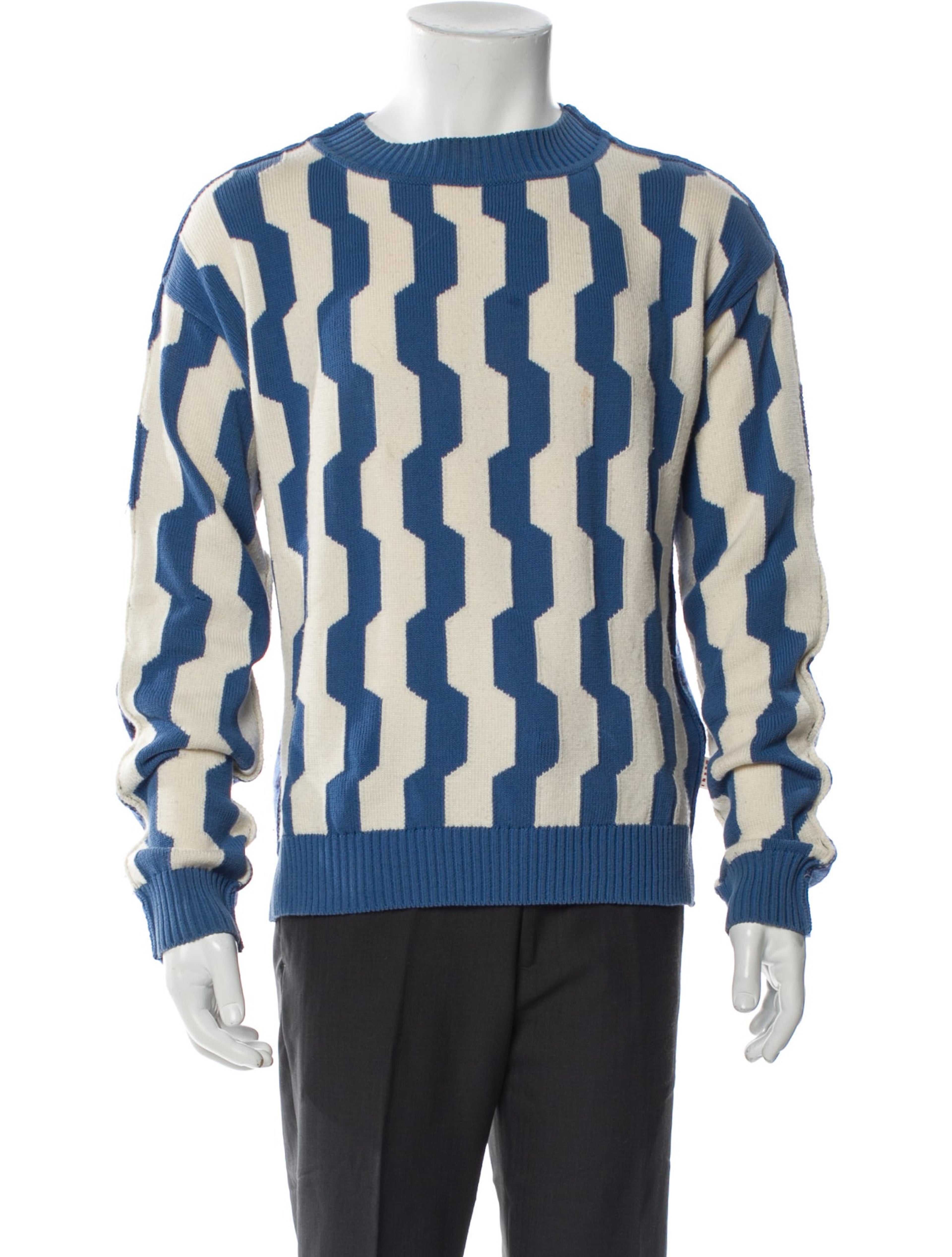 Virgin Wool Striped Pullover