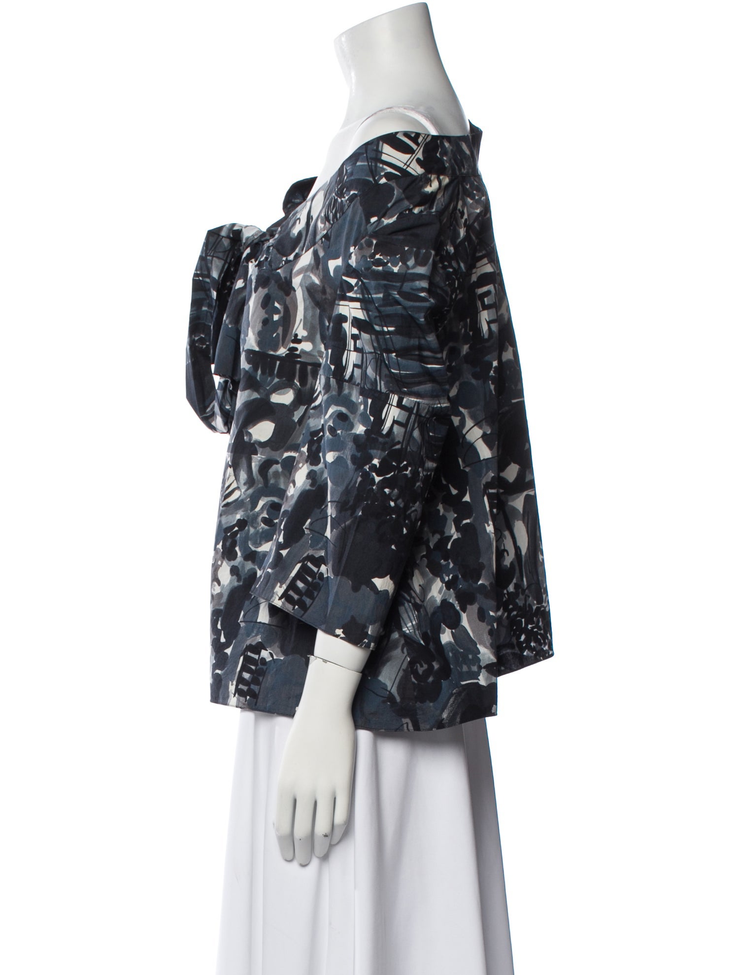 Marni Printed One-Shoulder Blouse