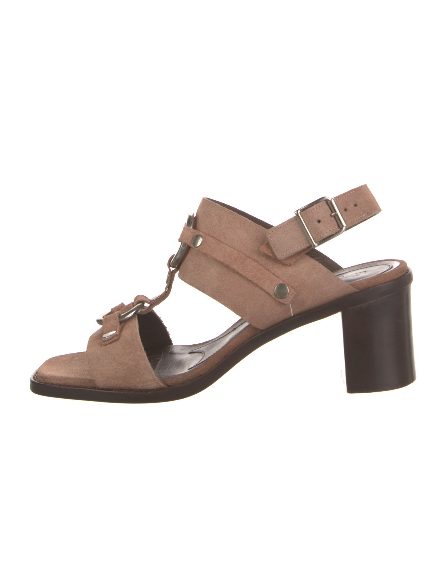 Marni Suede Studded Accents T-Strap Pumps