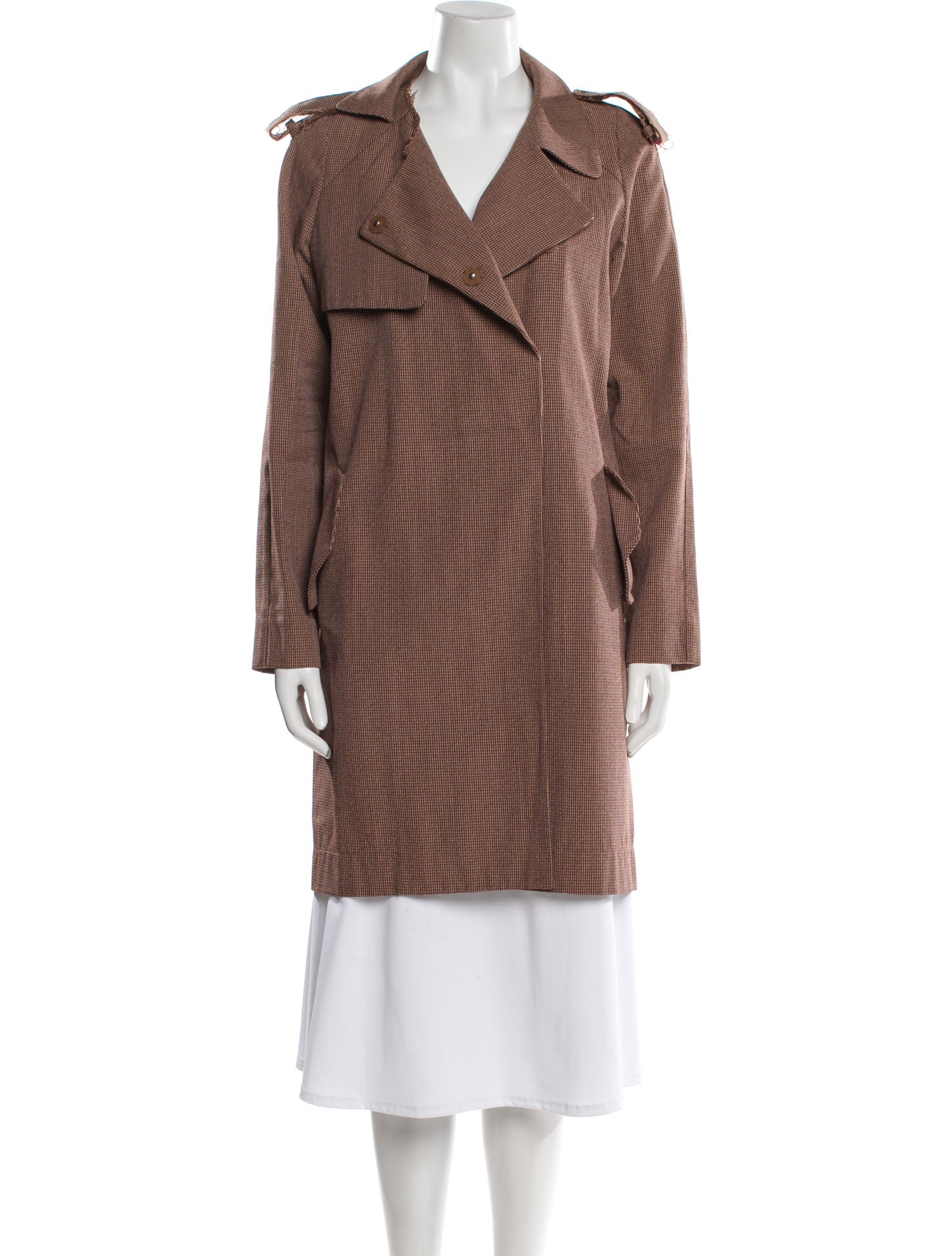 Marni Wool Printed Trench Coat