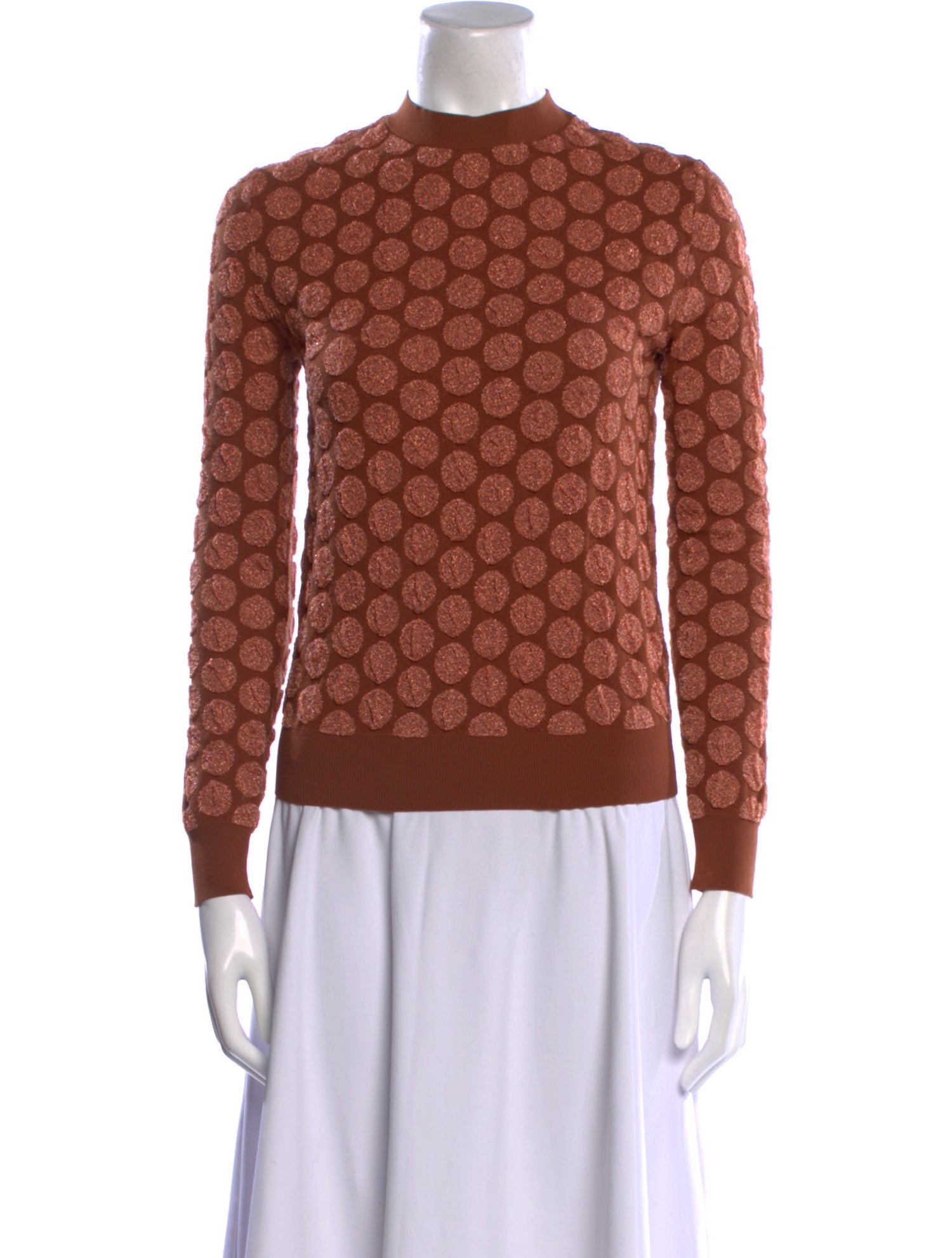 Marni Polka Dot Print Mock Neck Sweatshirt