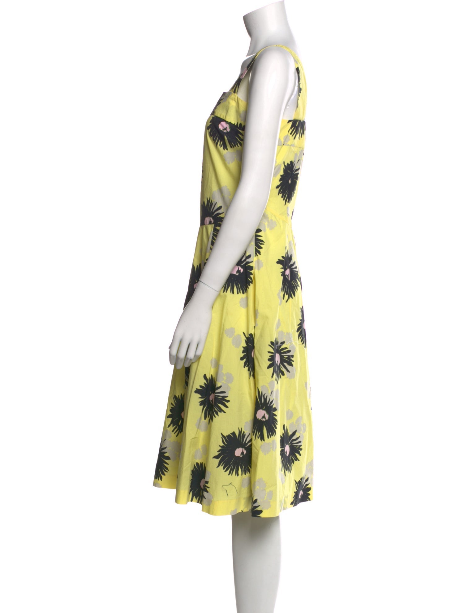Marni Floral Print Knee-Length Dress