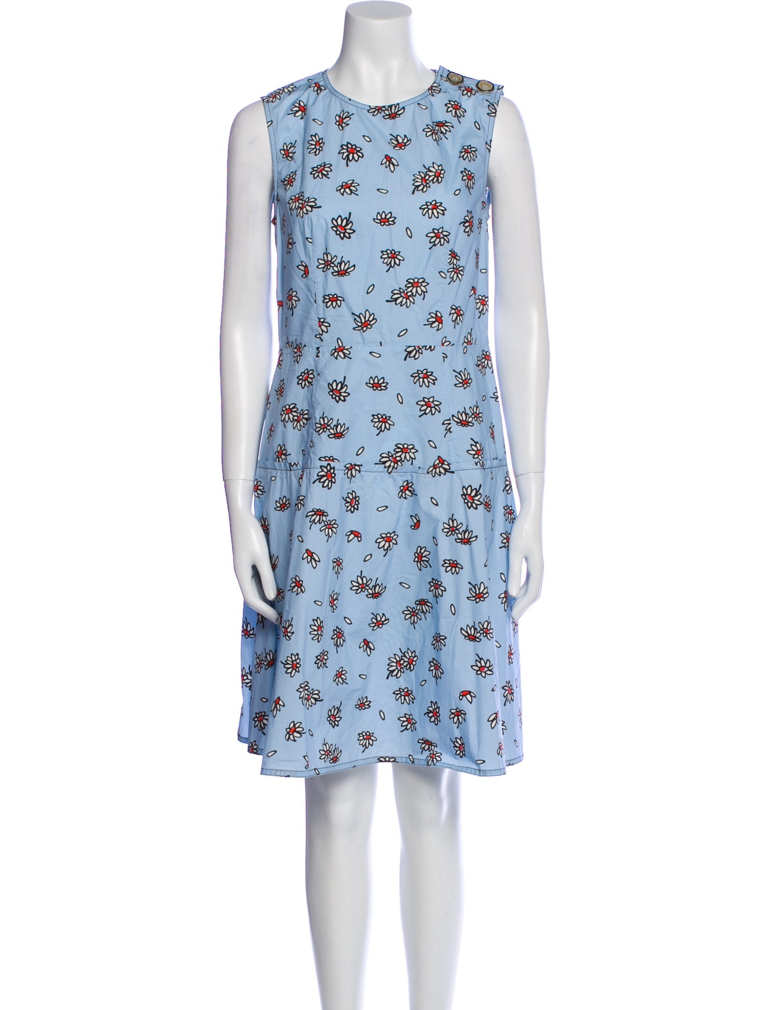 Marni Floral Print Knee-Length Dress