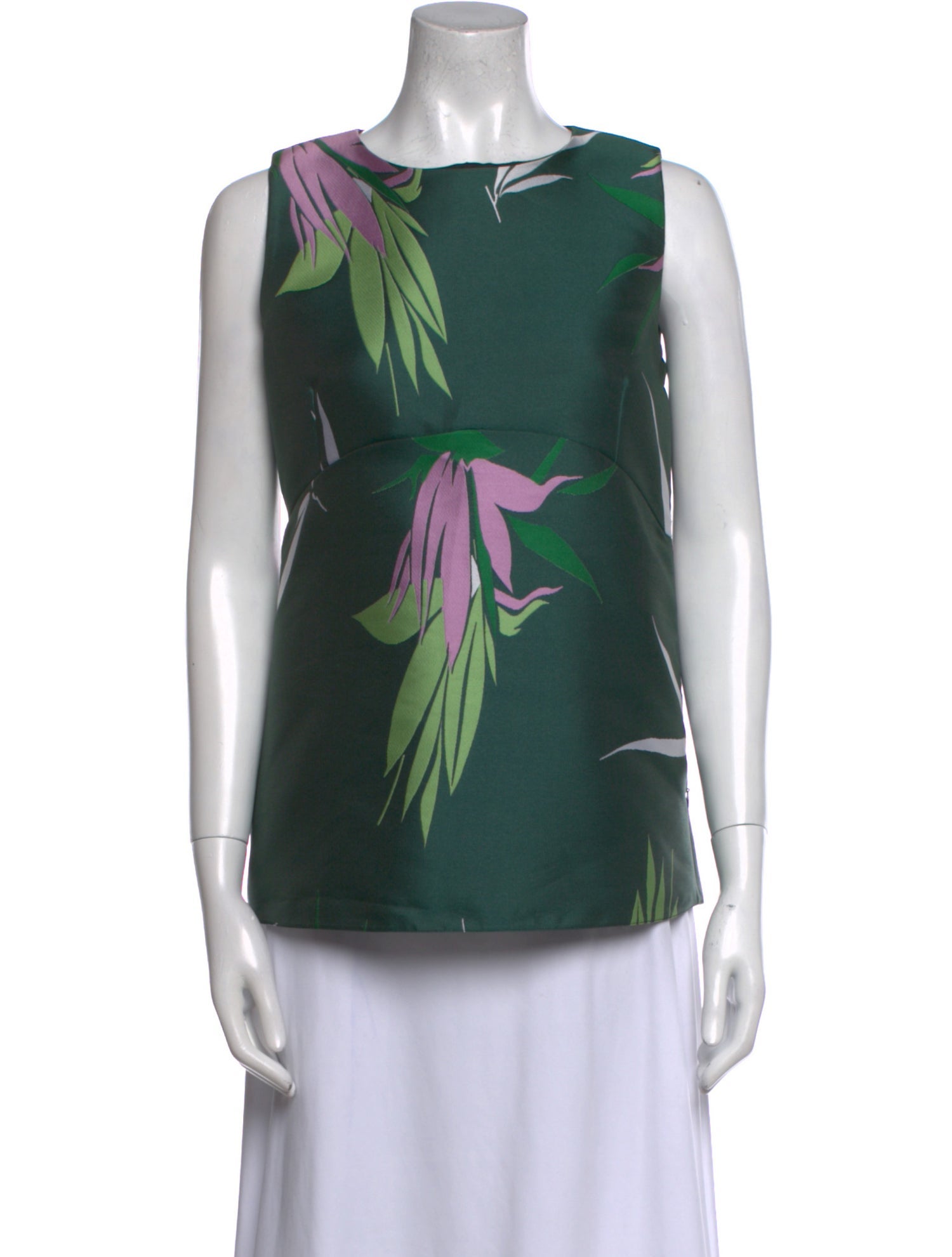 Marni Printed Bateau Neckline Top