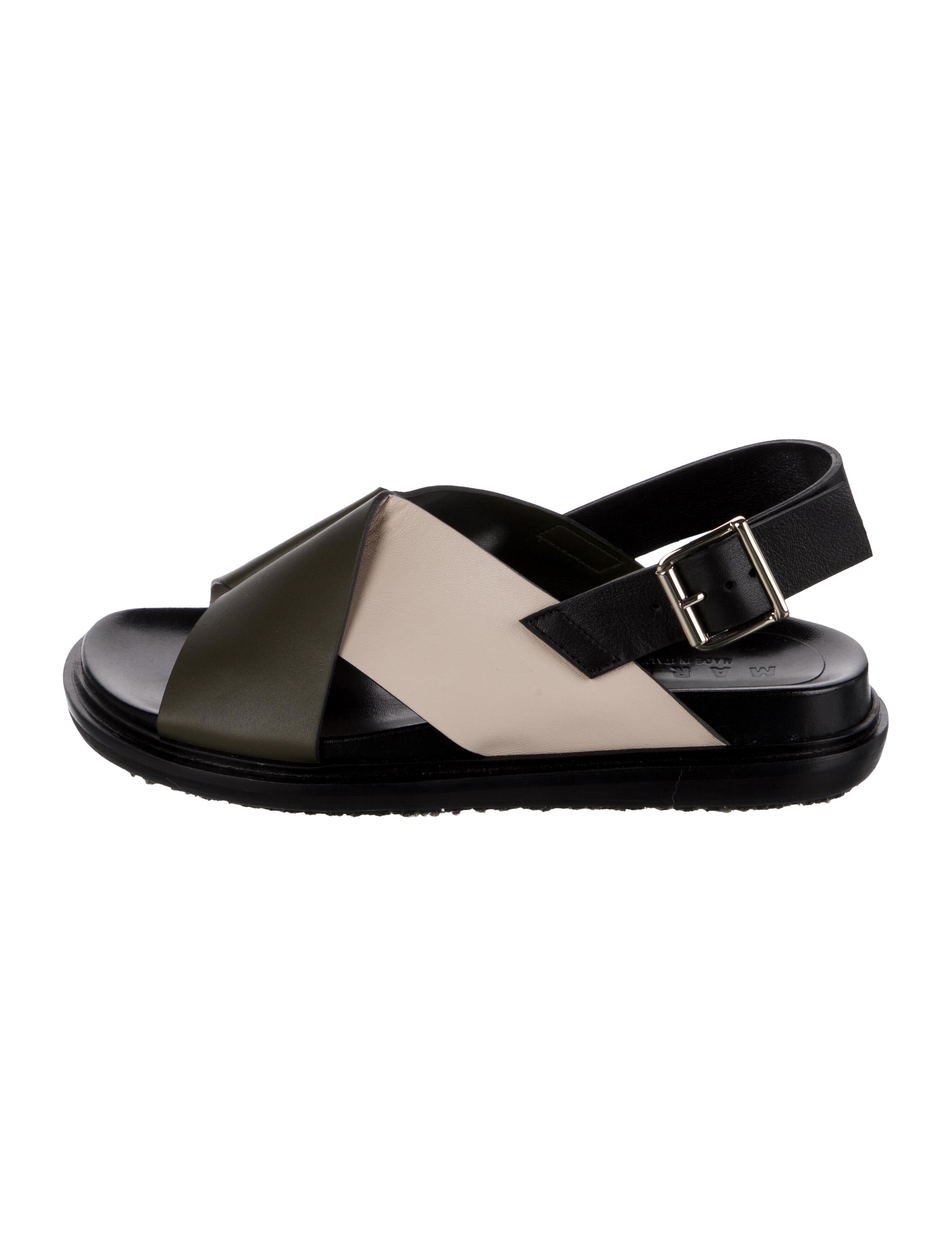 Marni Leather Slingback Sandals
